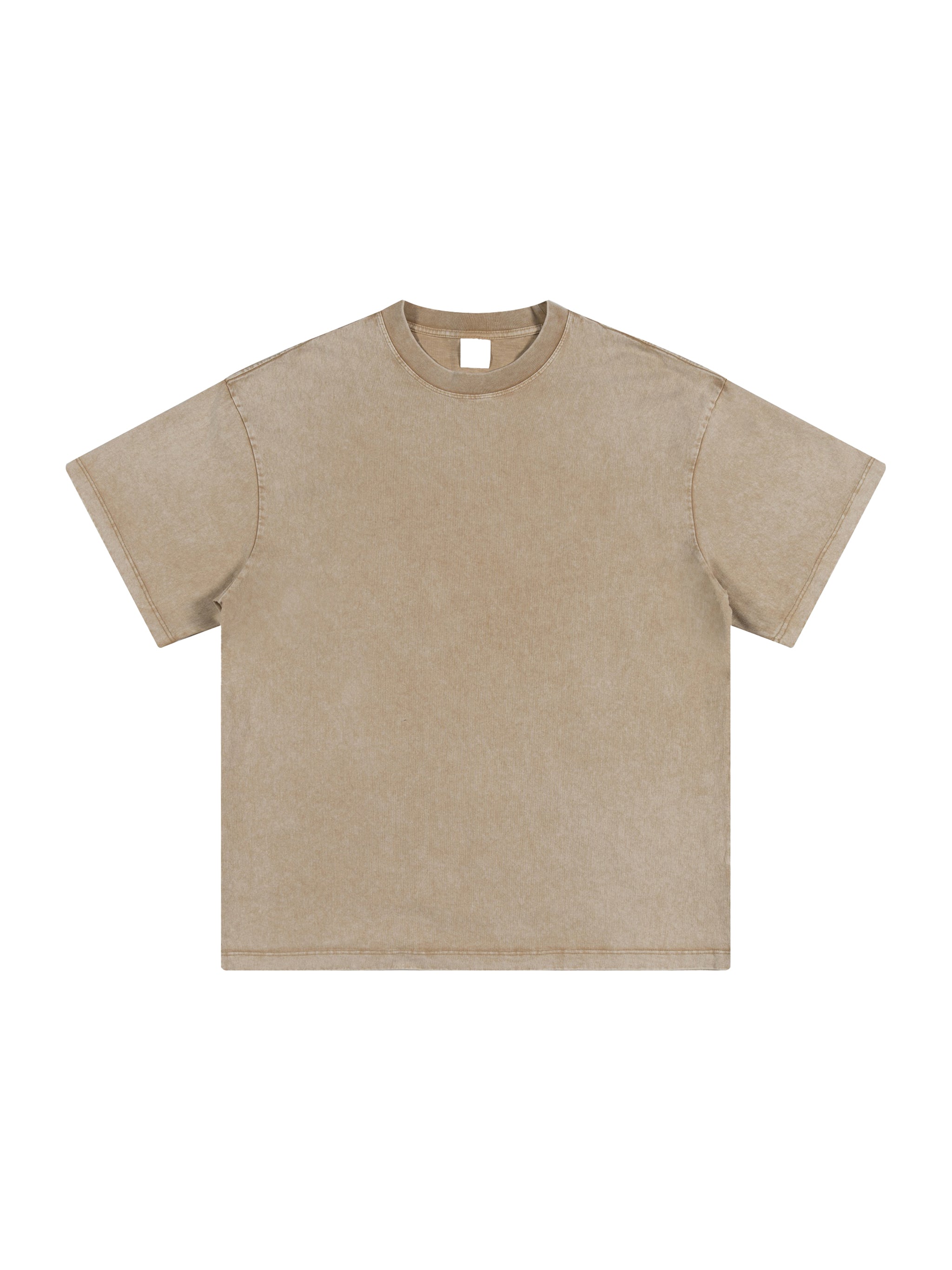 BLANKZ Snow Wash Cotton Tee — Khaki, front view