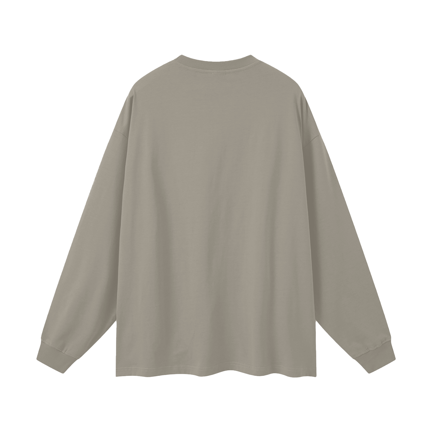 BLANKZ Oversized Long Sleeve 305 — Gray Camel — back view