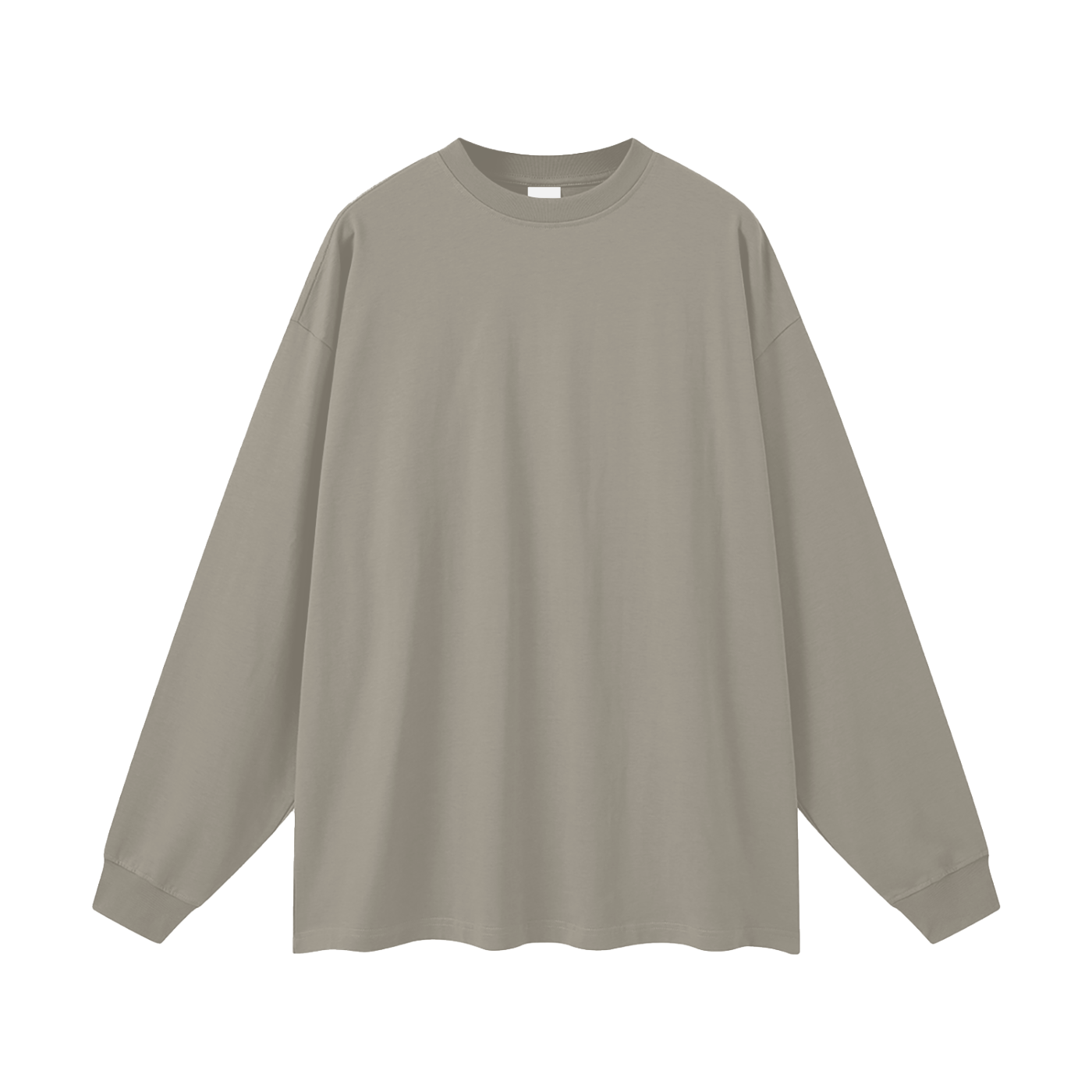 BLANKZ Oversized Long Sleeve 305 — Gray Camel — front view