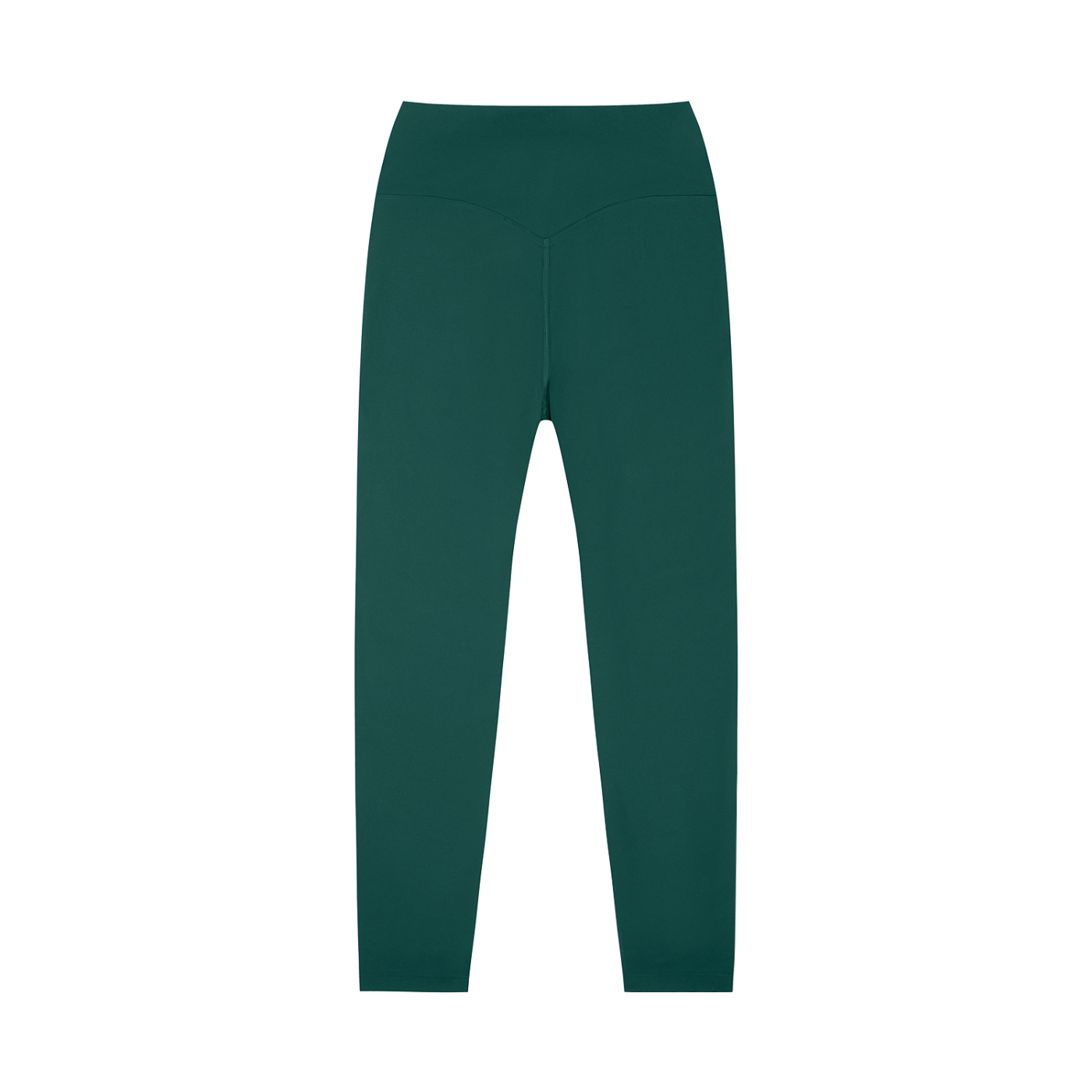 BLANKZ High-Waisted Yoga Leggings — Dark Green, back view