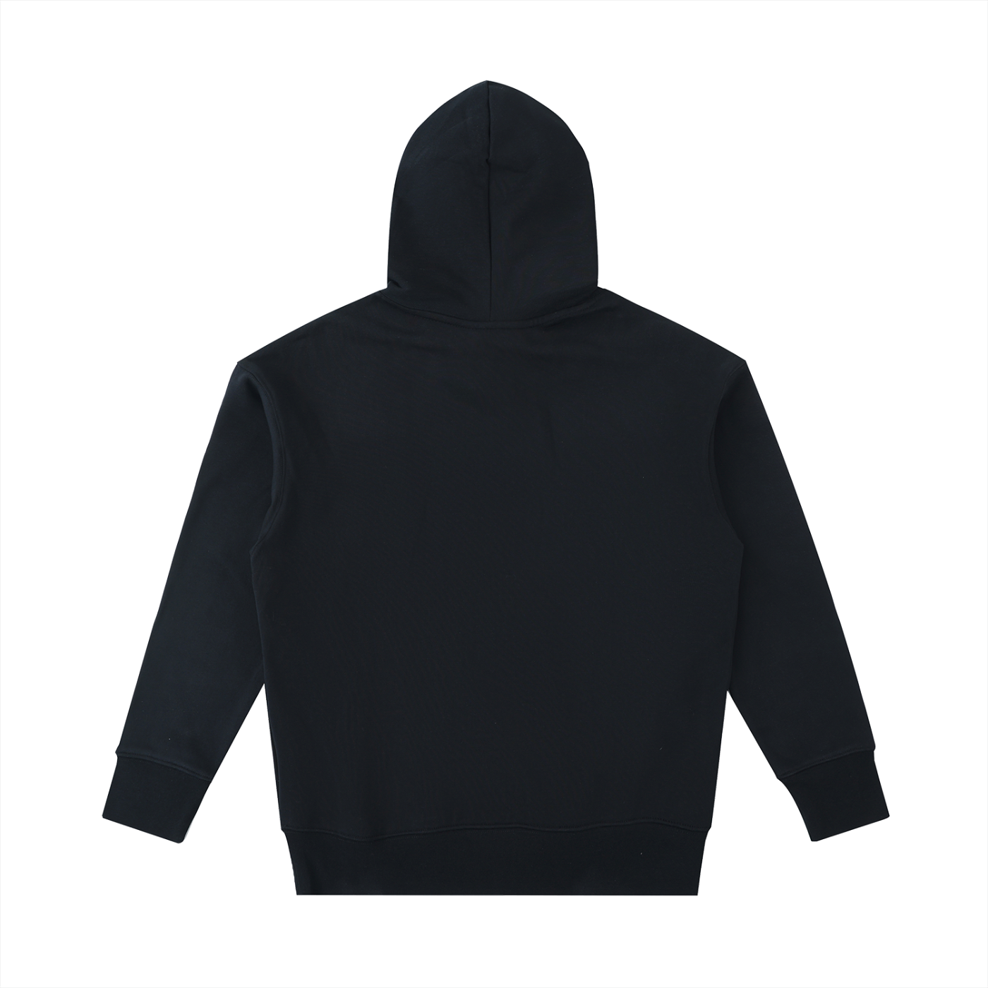 BLANKZ Ultraweight Cotton Hoodie 530 — Black, back view