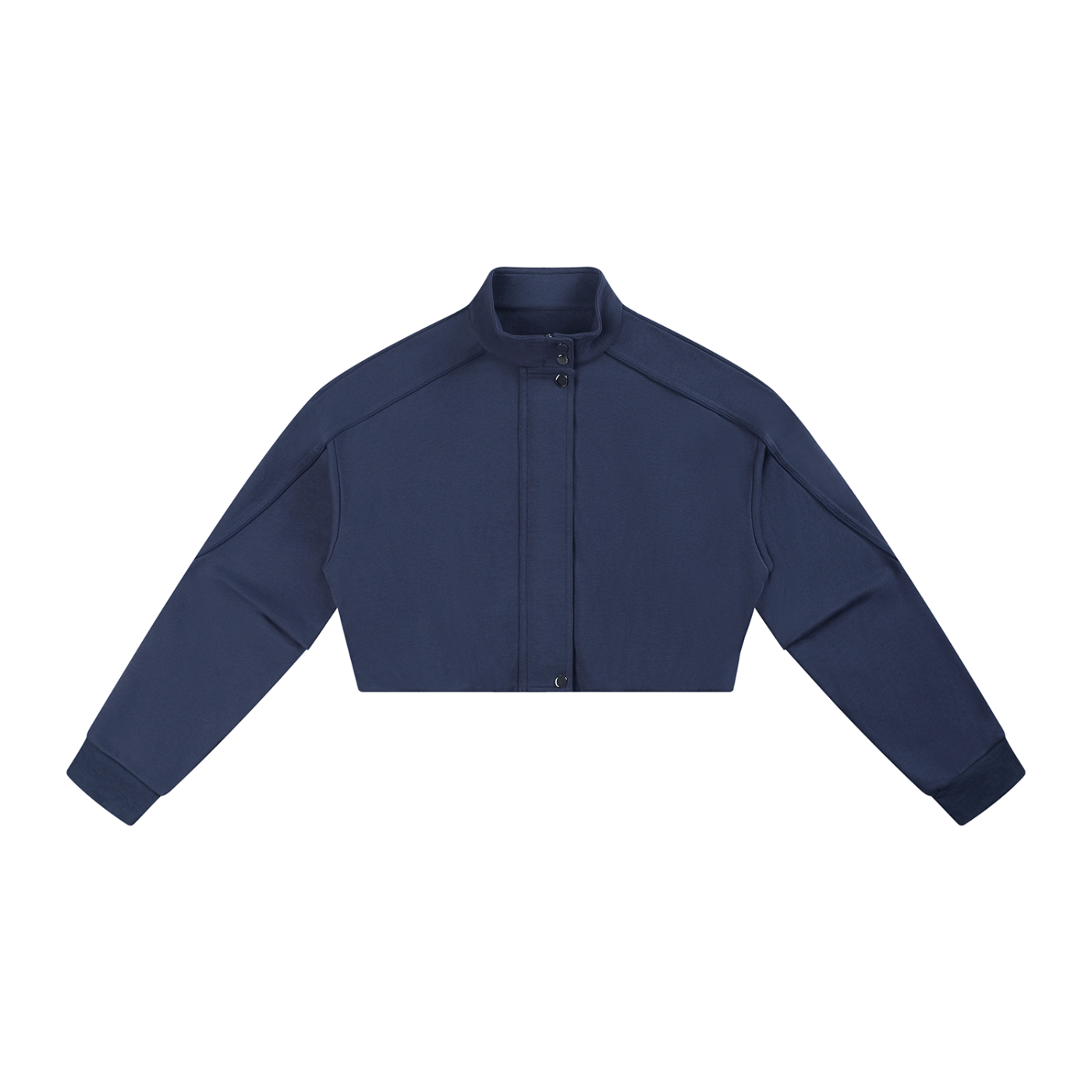 BLANKZ Button-Front Jacket — Navy Blue, front view