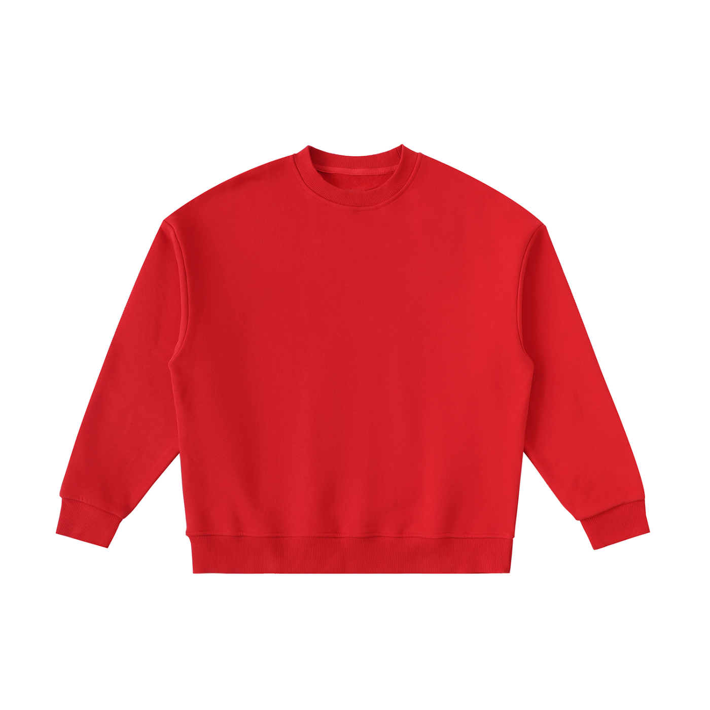 BLANKZ Kids' Essential Fleece Crewneck Sweatshirt — Red, front view