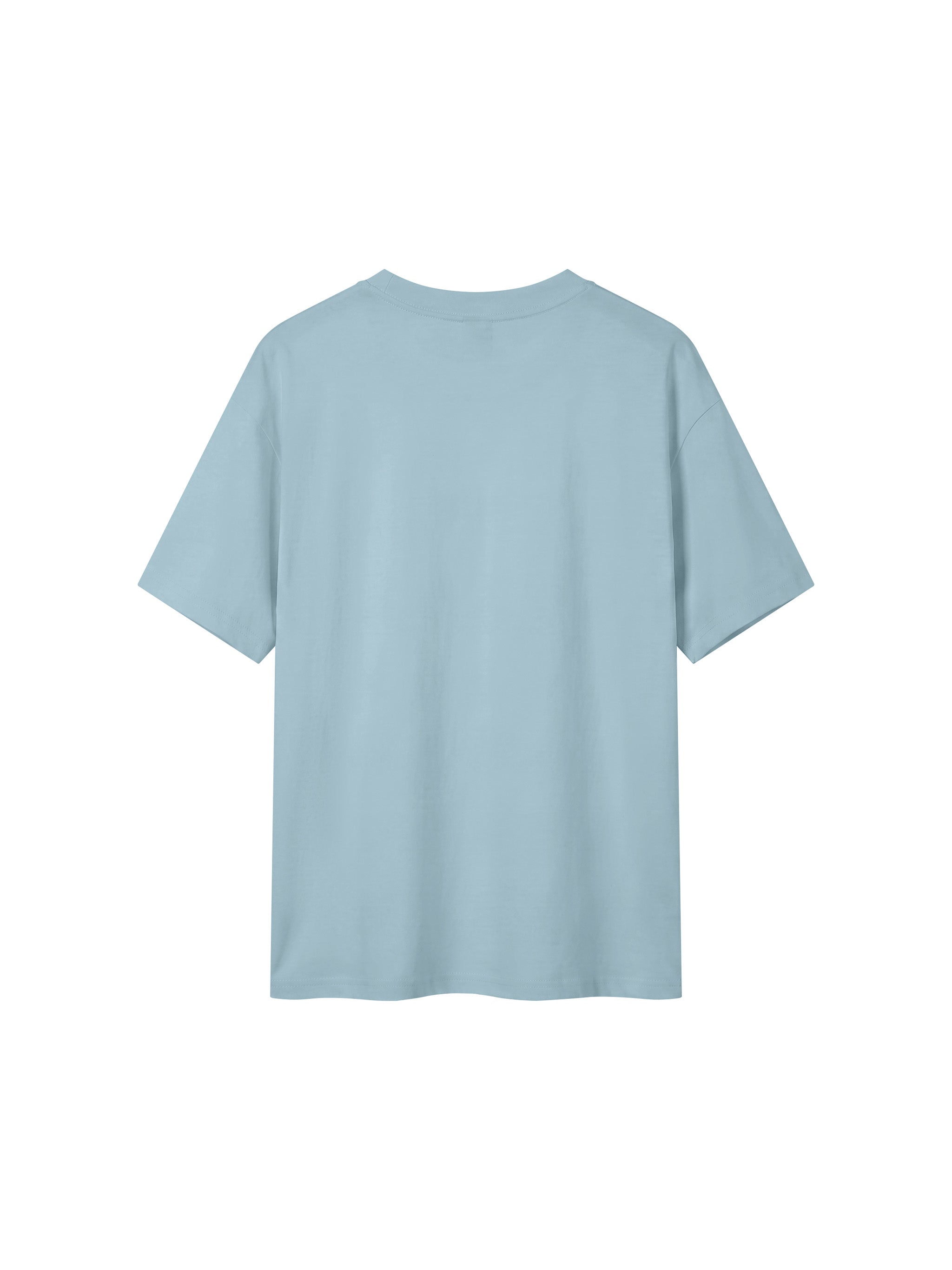 BLANKZ Everyday Cotton Tee — Gray Blue, back view