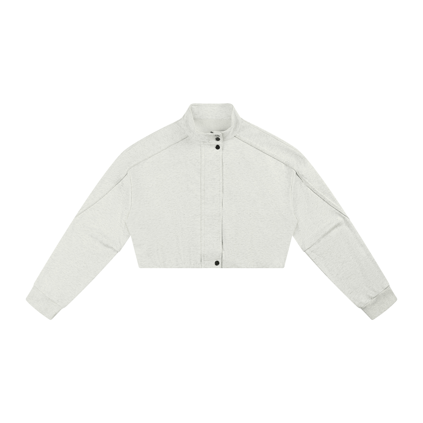 BLANKZ Button-Front Jacket — Oat Gray, front view