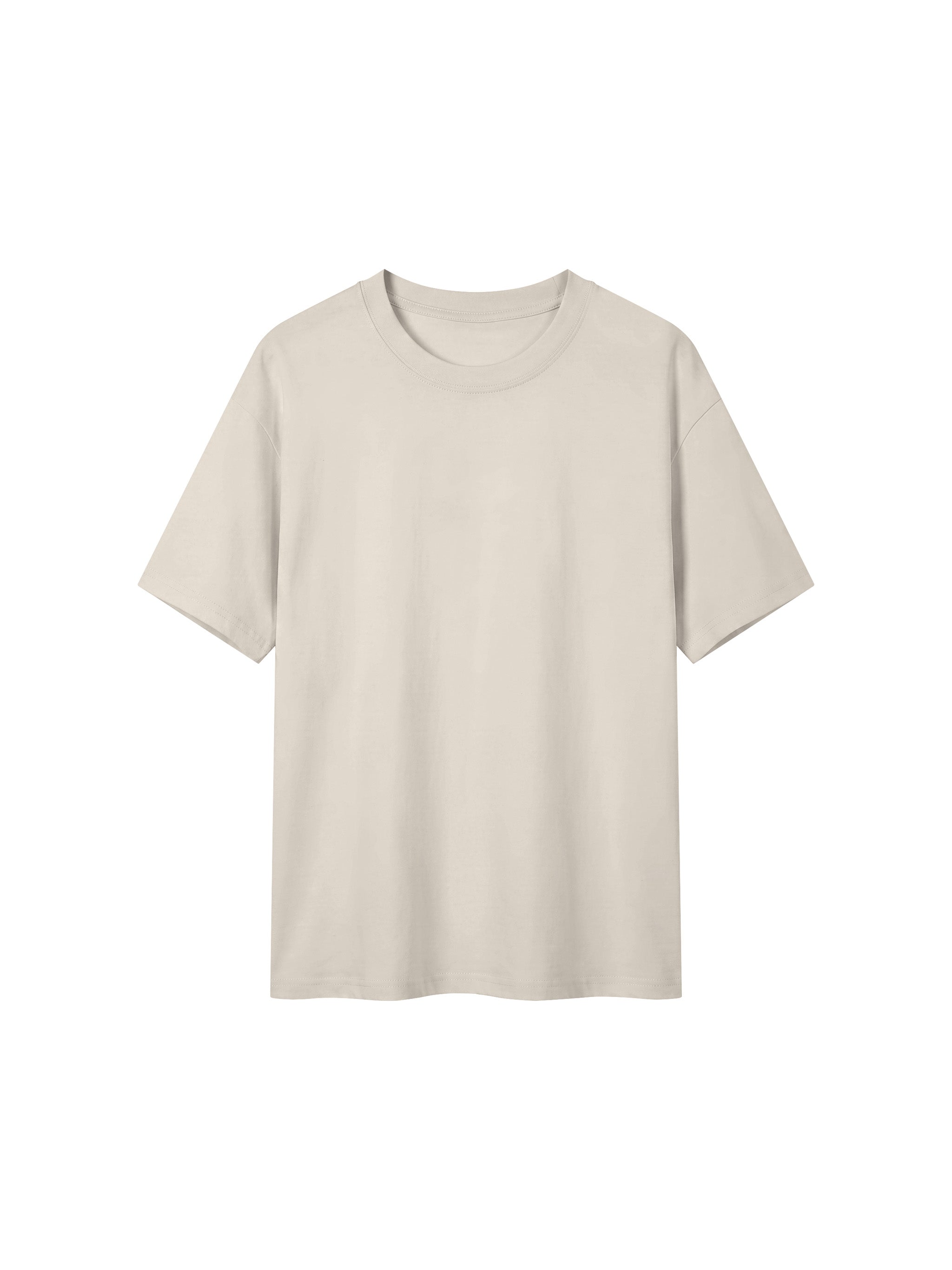BLANKZ Everyday Cotton Tee — Light Gray, front view