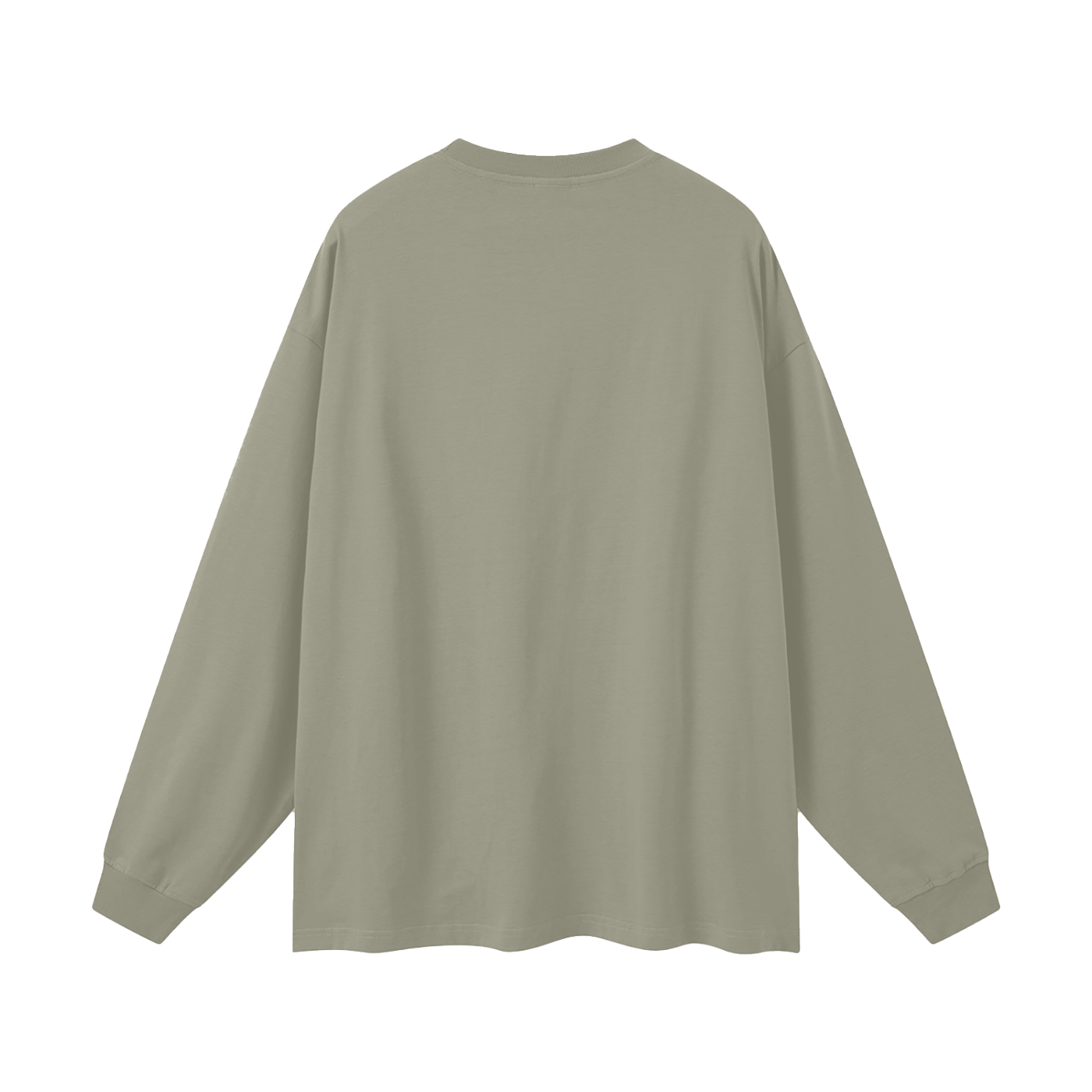 BLANKZ Oversized Long Sleeve 305 — Gray Green — back view