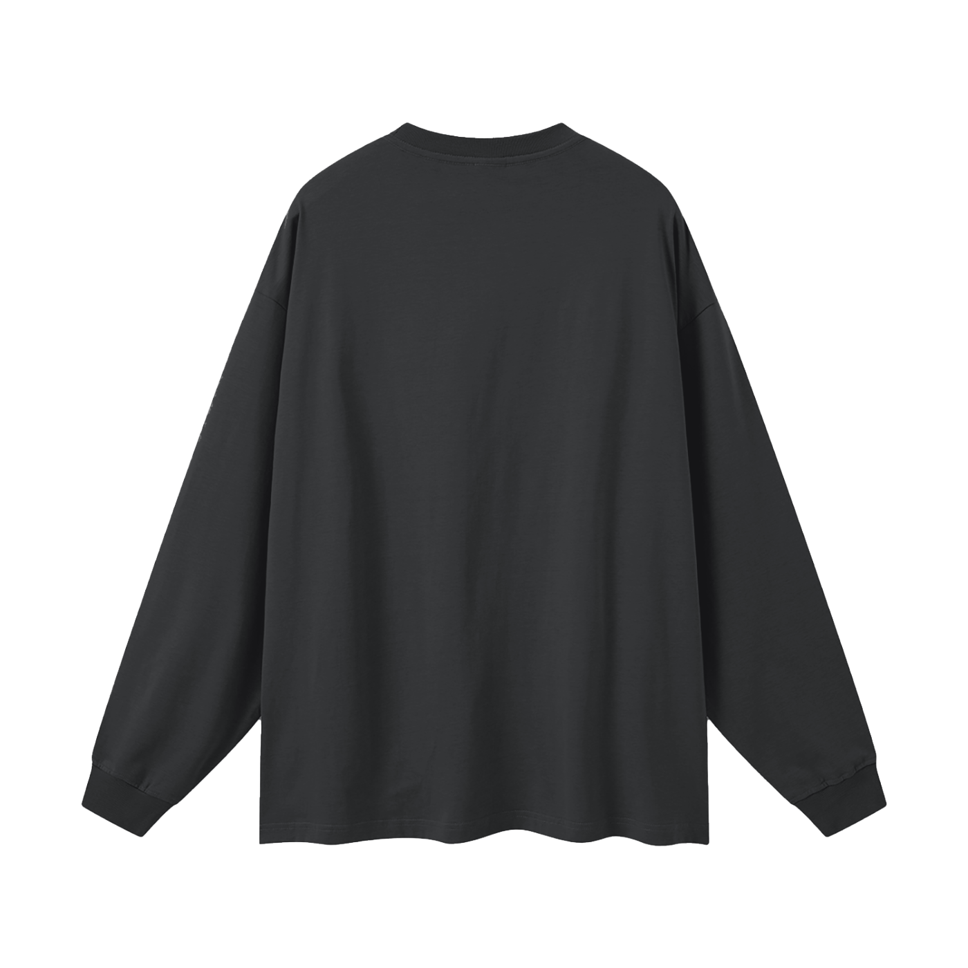 BLANKZ Oversized Long Sleeve 305 — Carbon Gray — back view