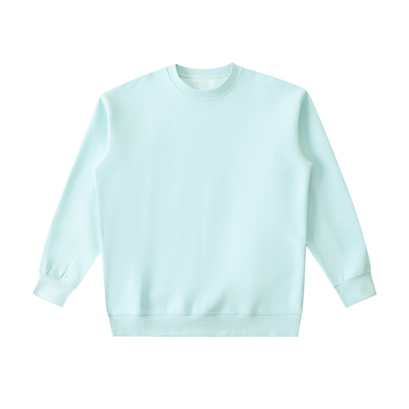 BLANKZ Essential Heavyweight Crewneck Sweatshirt — Water Blue, front view