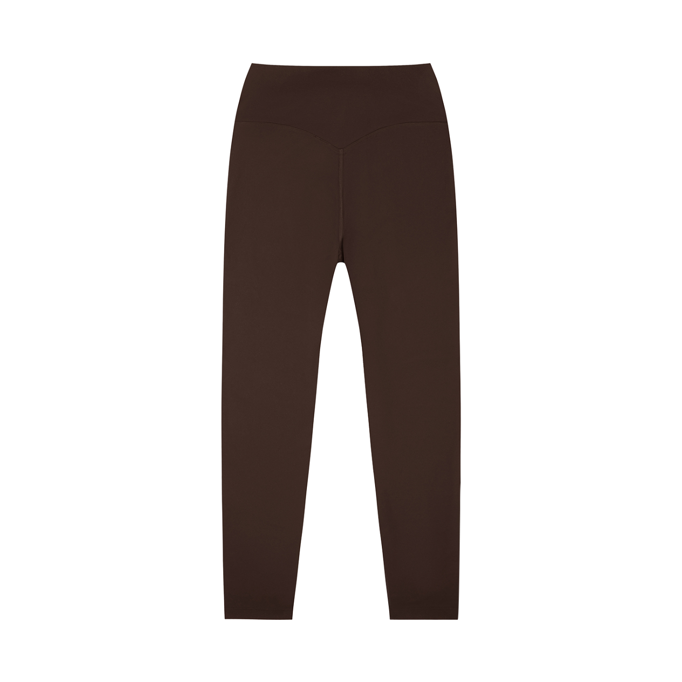 BLANKZ High-Waisted Yoga Leggings — Brown, back view