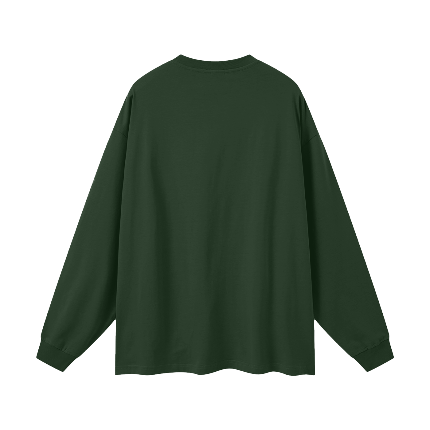 BLANKZ Oversized Long Sleeve 305 — Blackish Green — back view
