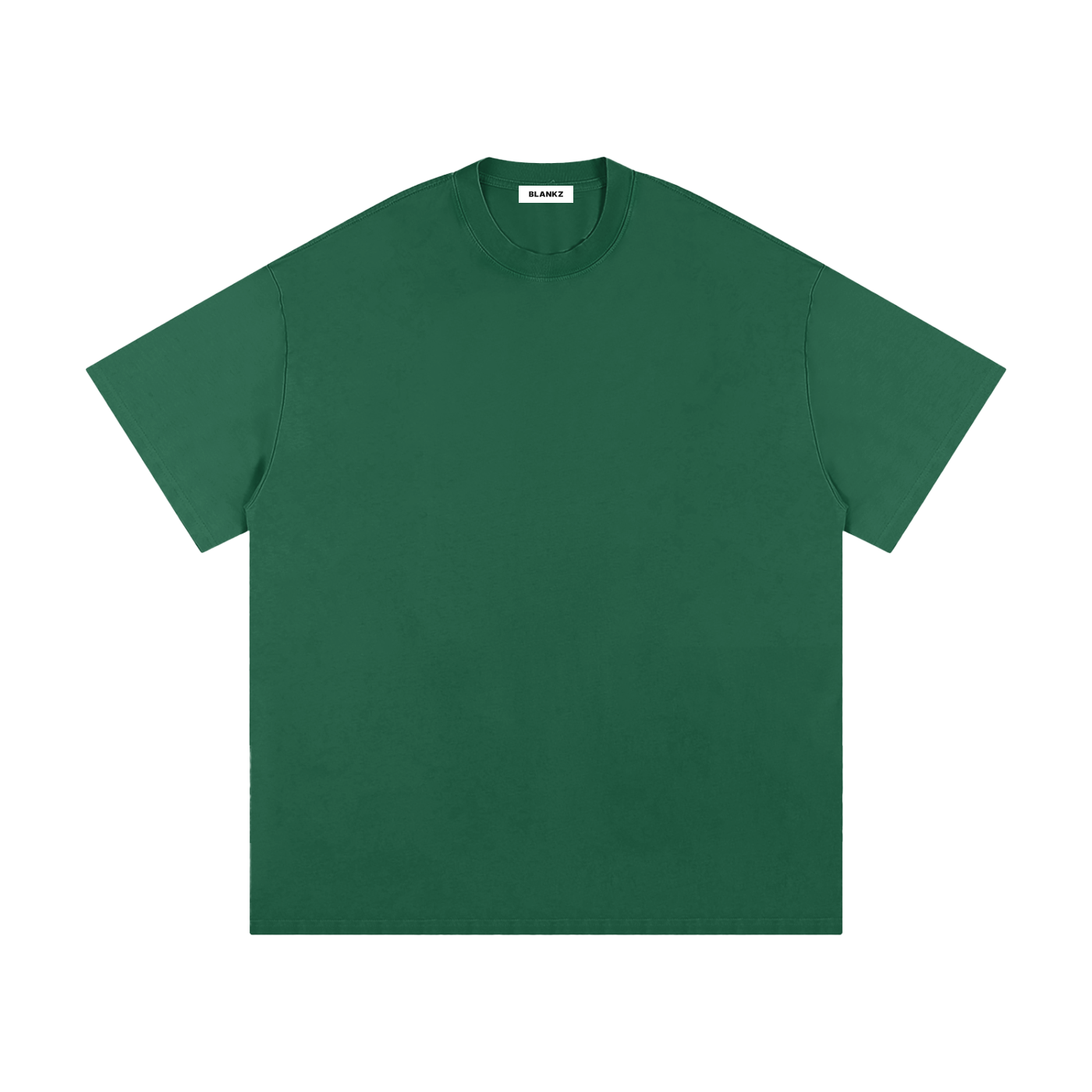 BLANKZ Loose Heavy Tee 275 — Forest Green, front view