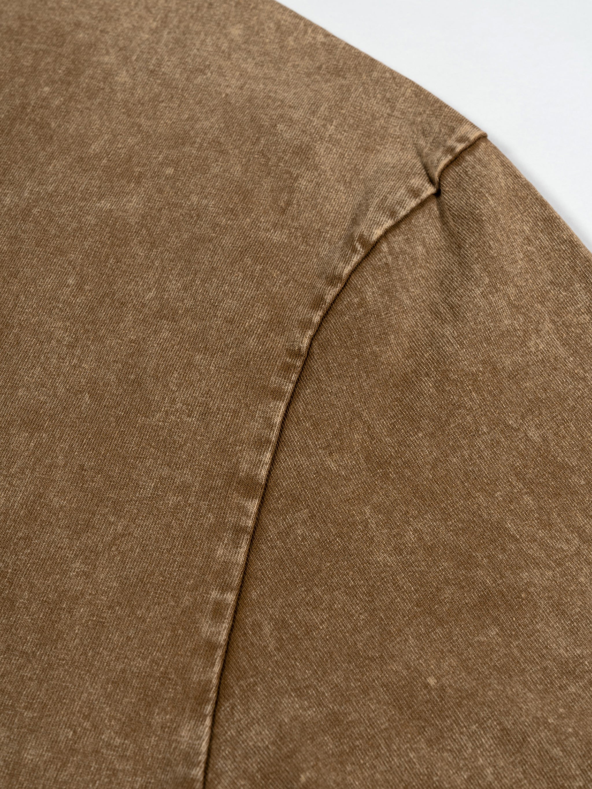 BLANKZ Snow Wash Cotton Tee — Shoulder seam detail