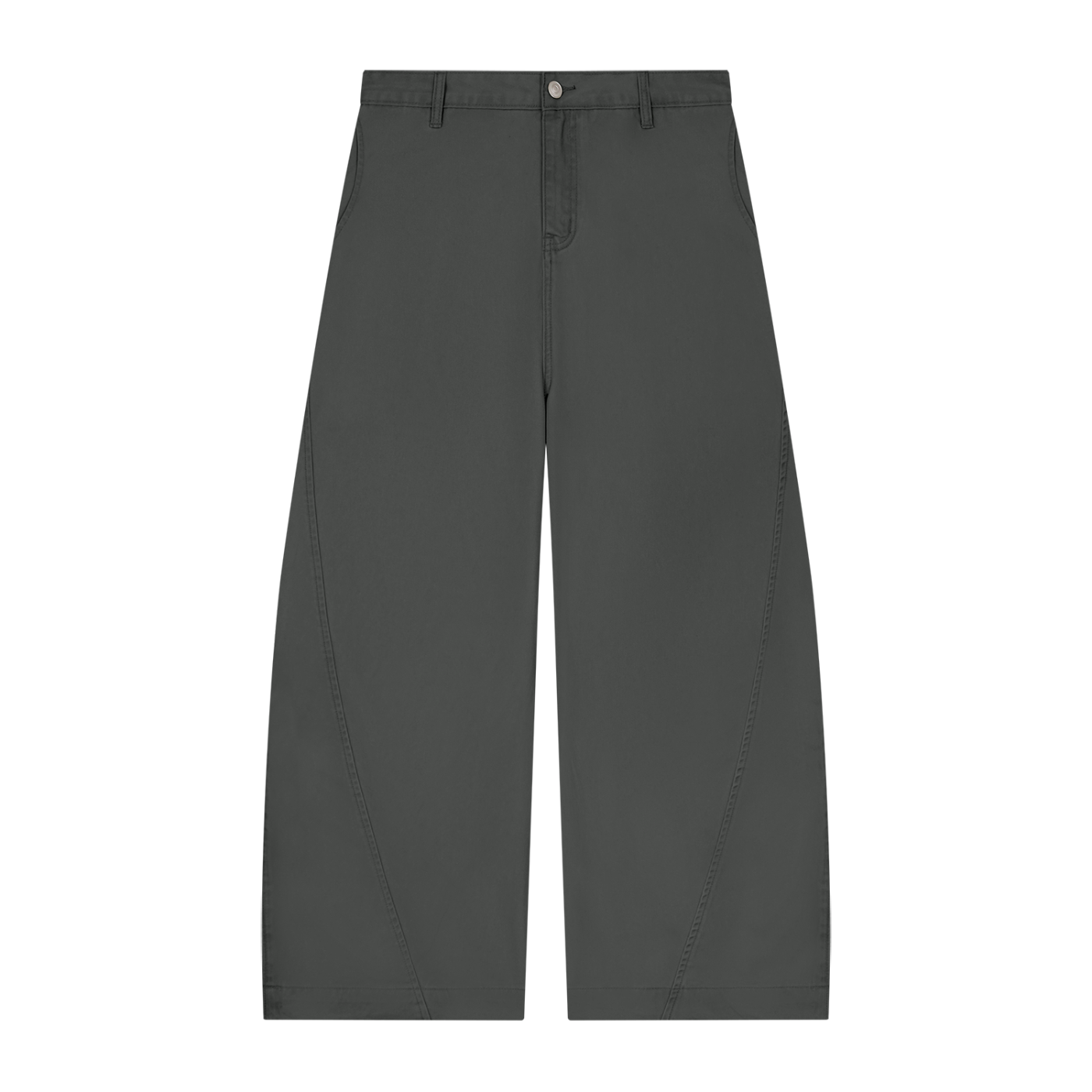 BLANKZ Structured Barrel Trouser — Dark Gray, front view