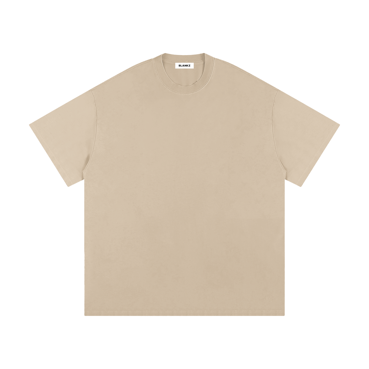 BLANKZ Loose Heavy Tee 275 — Khaki, front view