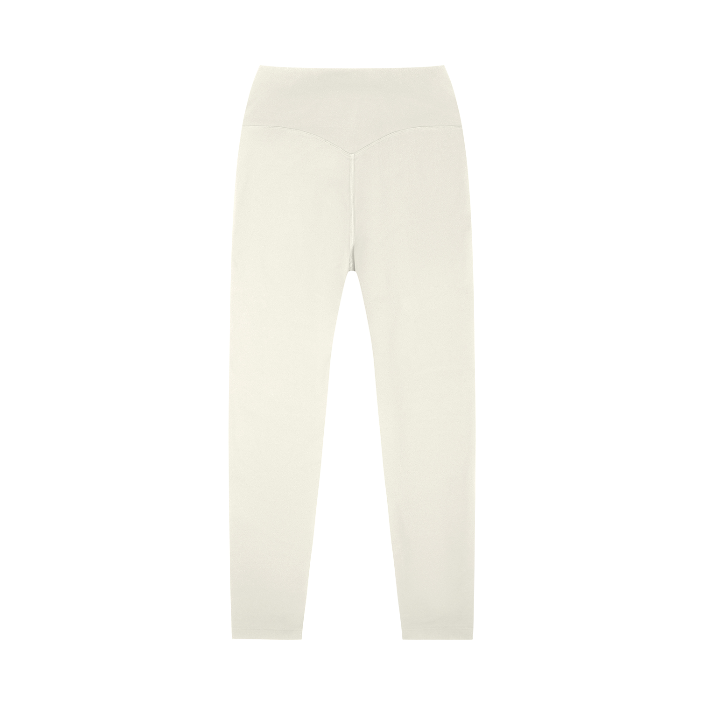 BLANKZ High-Waisted Yoga Leggings — Beige, back view