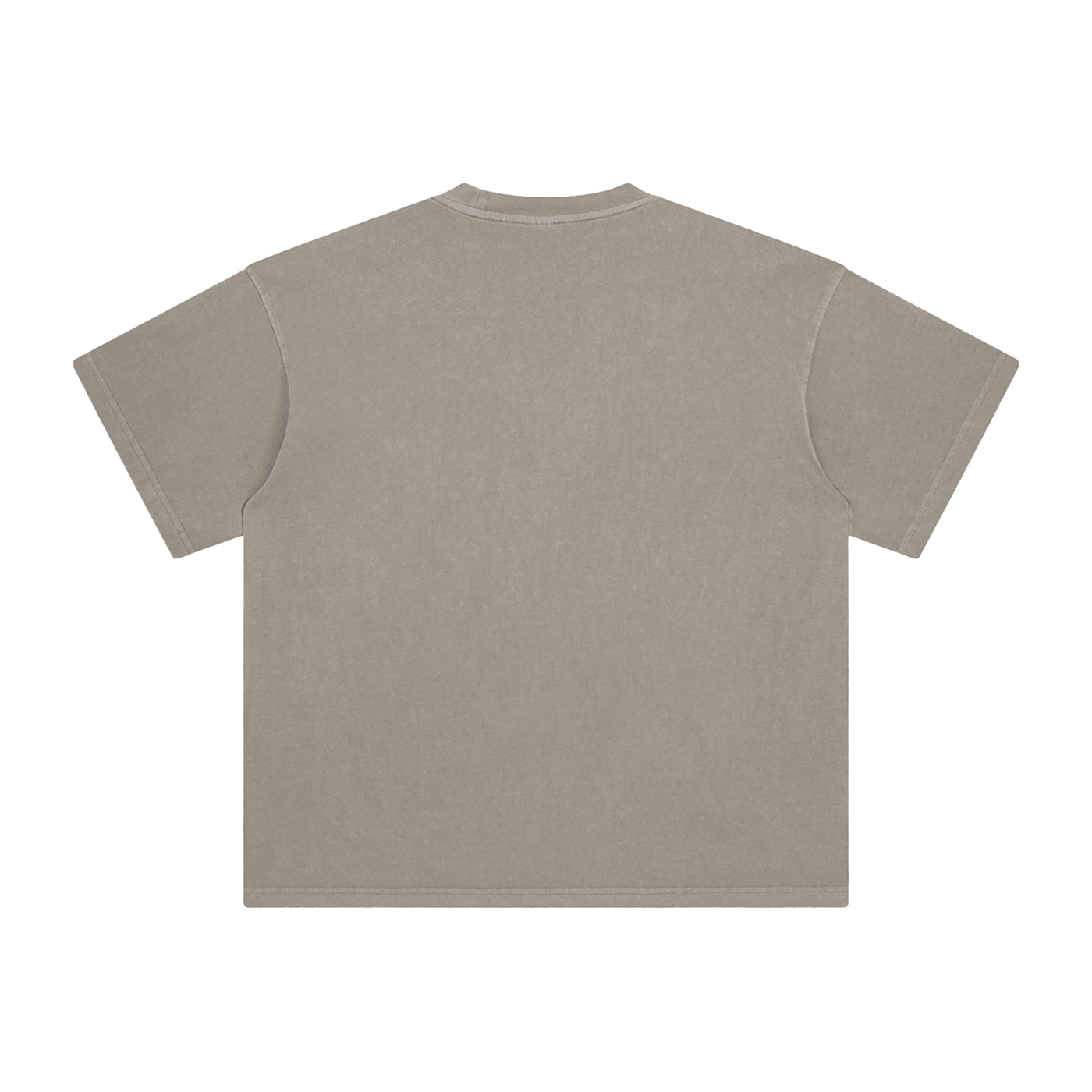 BLANKZ Enzyme-Washed Tee — Khaki, back view
