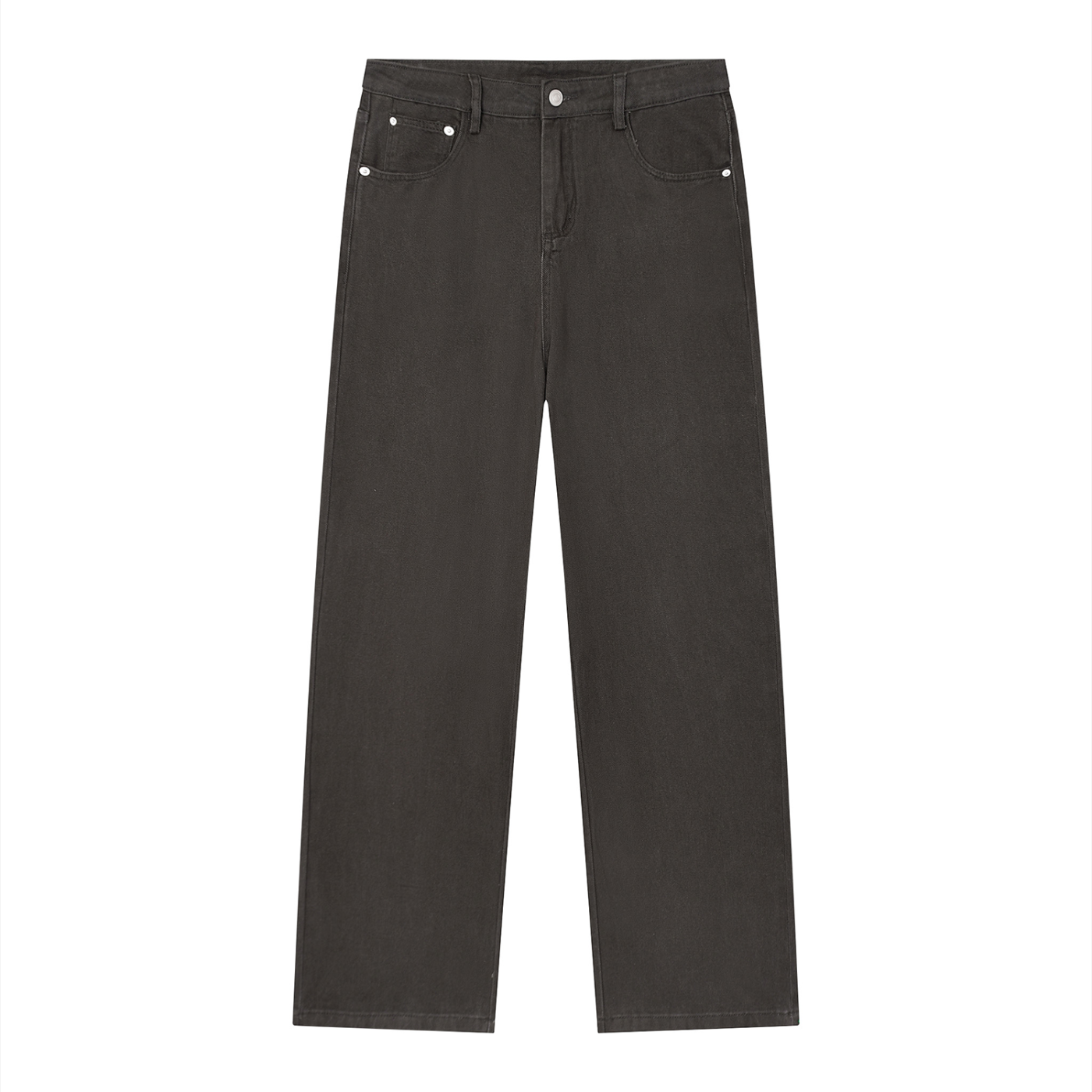 BLANKZ Washed Straight Jean — Dark Gray, front view
