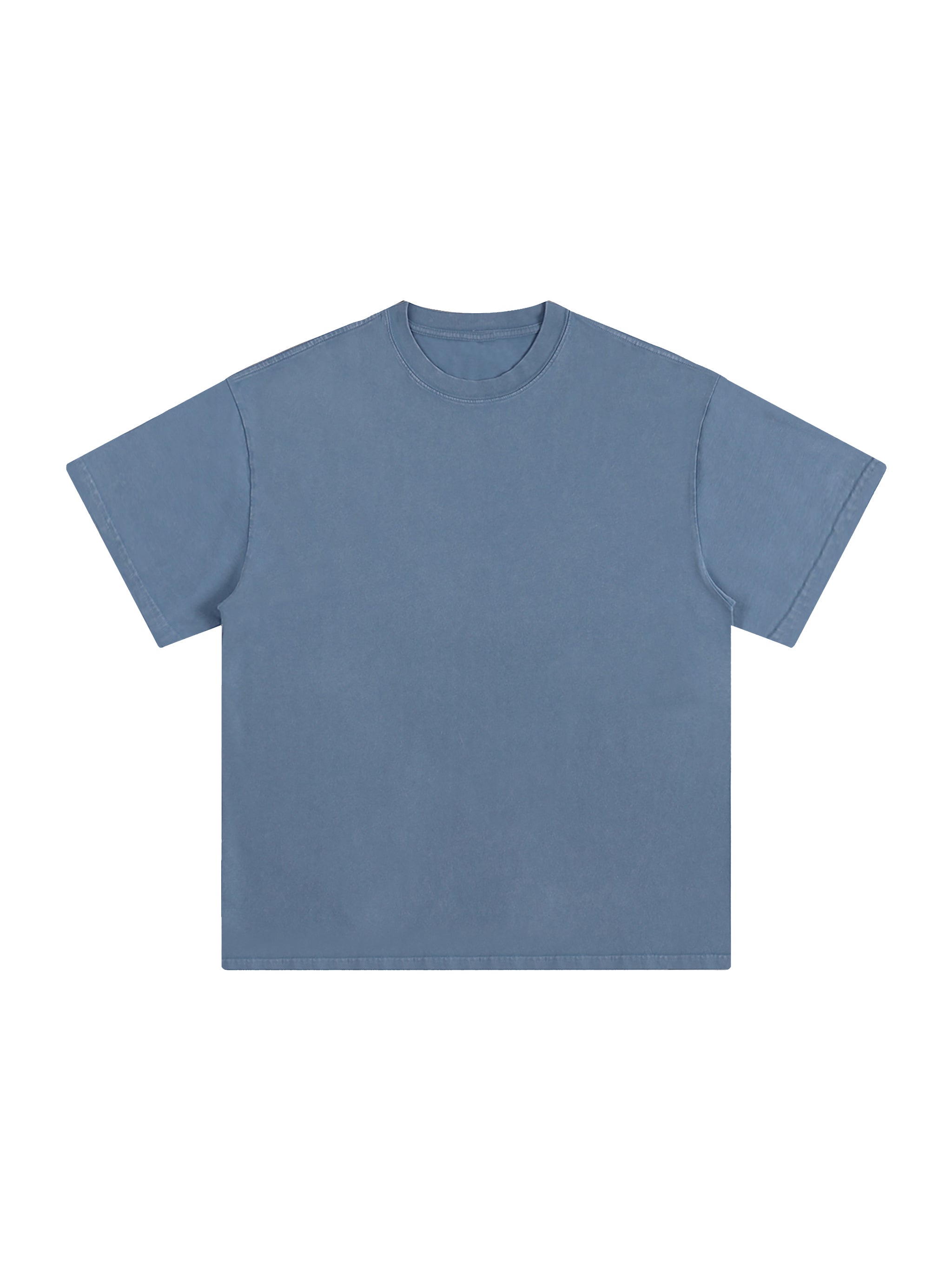 BLANKZ Snow Wash Cotton Tee — Blue Jeans, front view