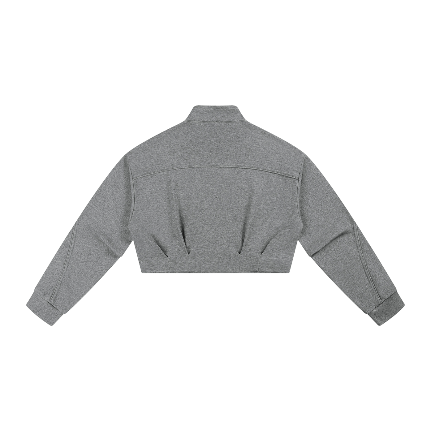 BLANKZ Button-Front Jacket — Flower Gray, back view
