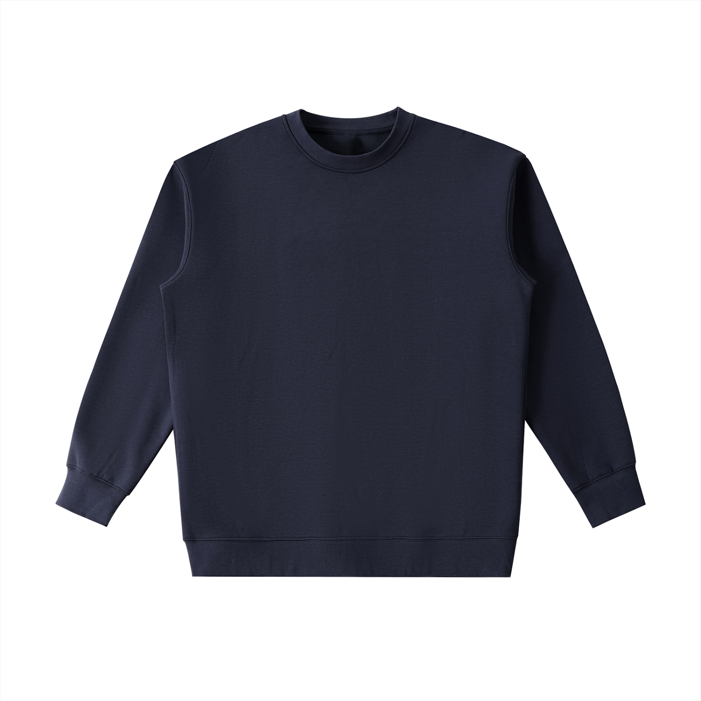 BLANKZ Essential Heavyweight Crewneck Sweatshirt — Navy Blue, front view
