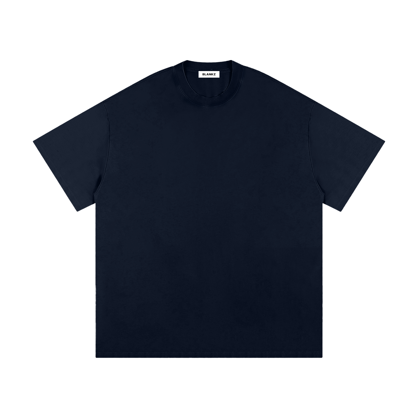 BLANKZ Loose Heavy Tee 275 — Navy Blue, front view