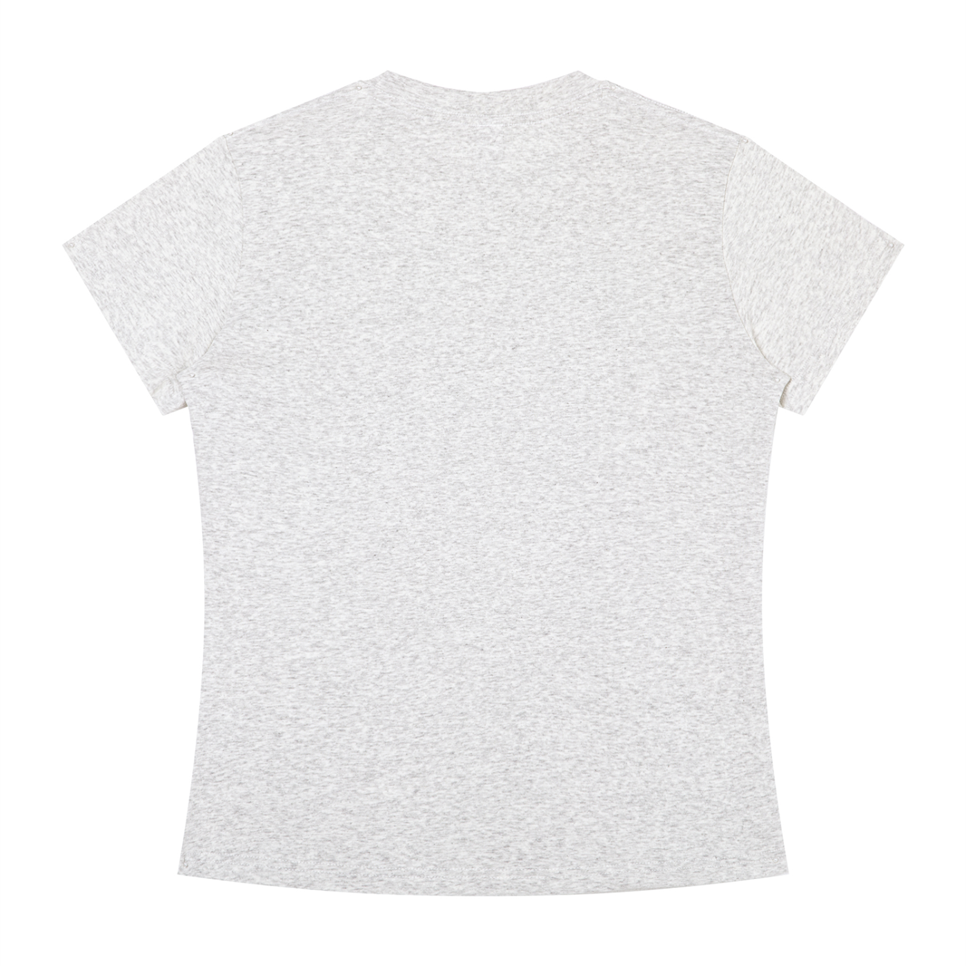 BLANKZ Slim Fit Crewneck Tee — Oat Gray, back view