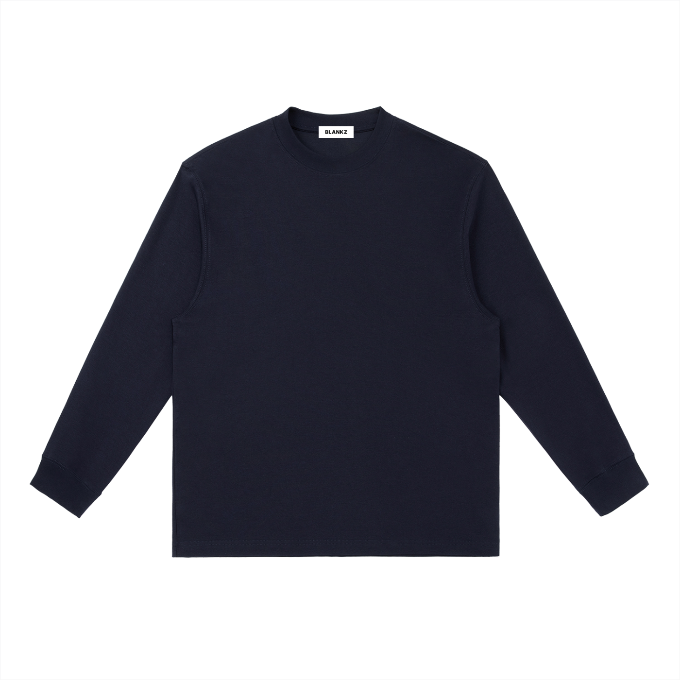 BLANKZ Everyday Long Sleeve 280 — Navy Blue, front view
