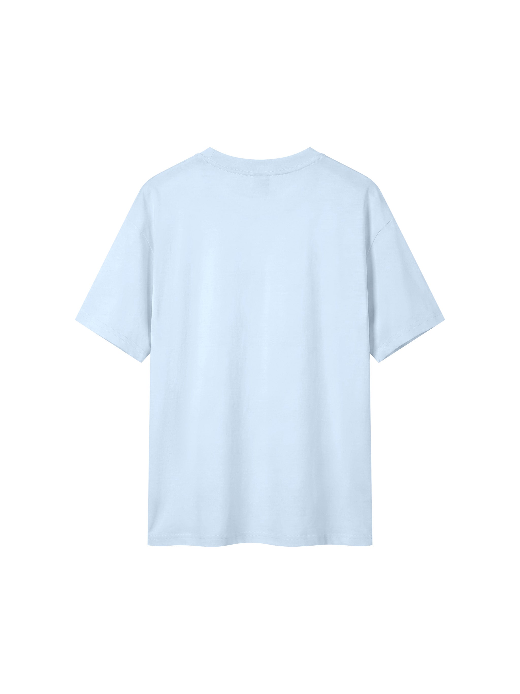 BLANKZ Everyday Cotton Tee — Light Blue, back view