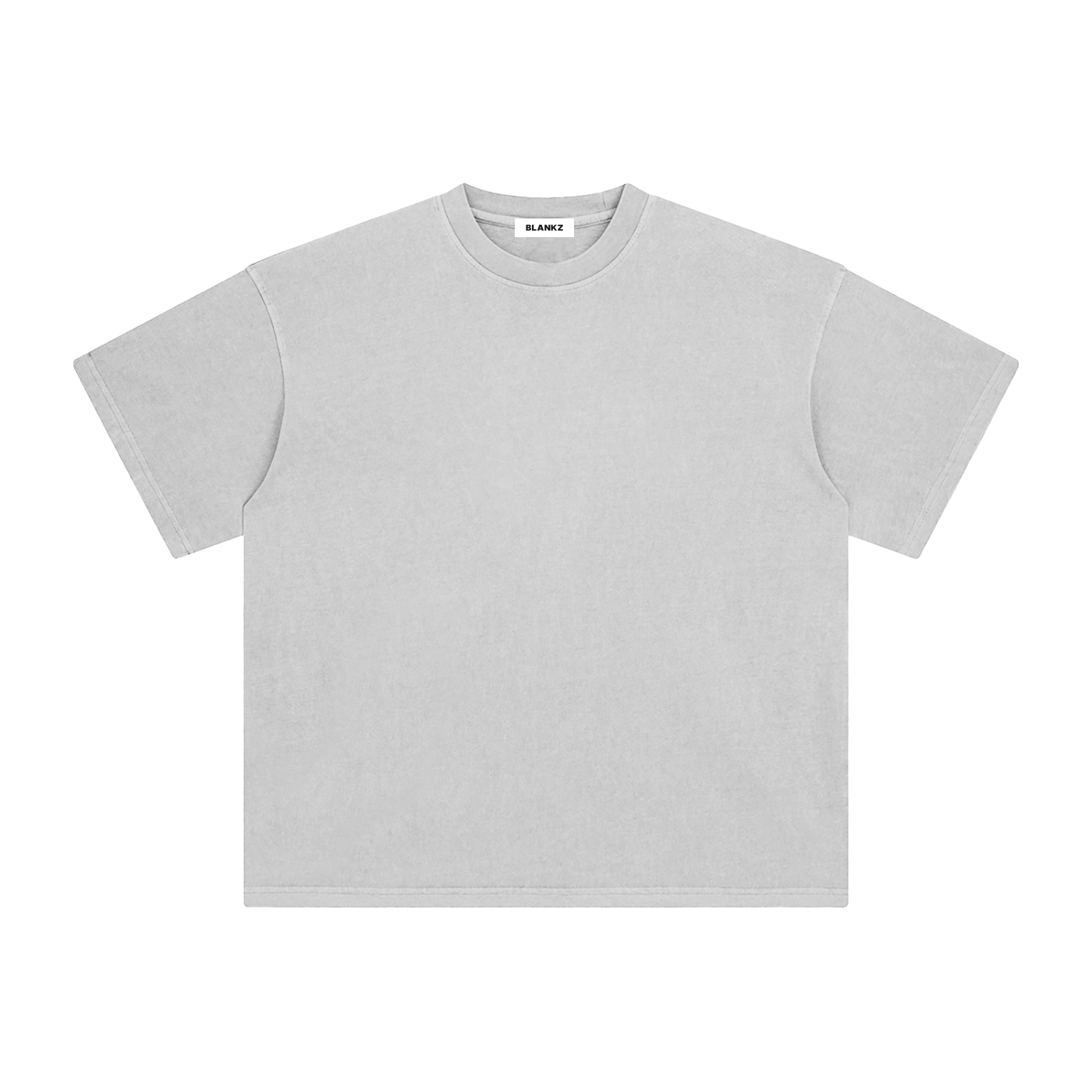 BLANKZ Enzyme-Washed Tee — Medium Ash, front view