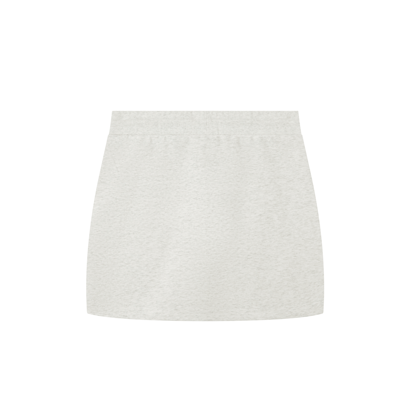 BLANKZ Essential Drawstring Skirt — Oat Gray, back view
