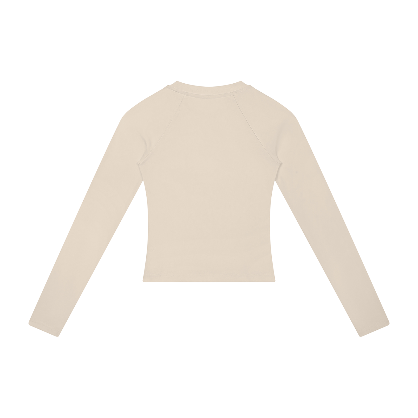 BLANKZ Slim Raglan Long Sleeve Tee — Khaki, back view