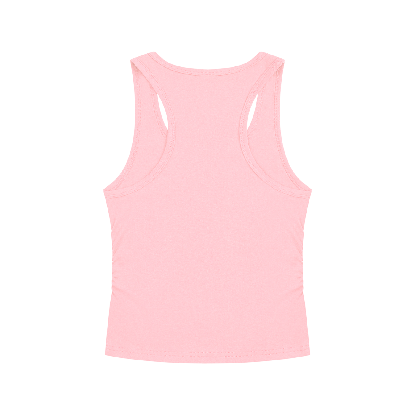 BLANKZ Ruched Tank Top — Pink — back view