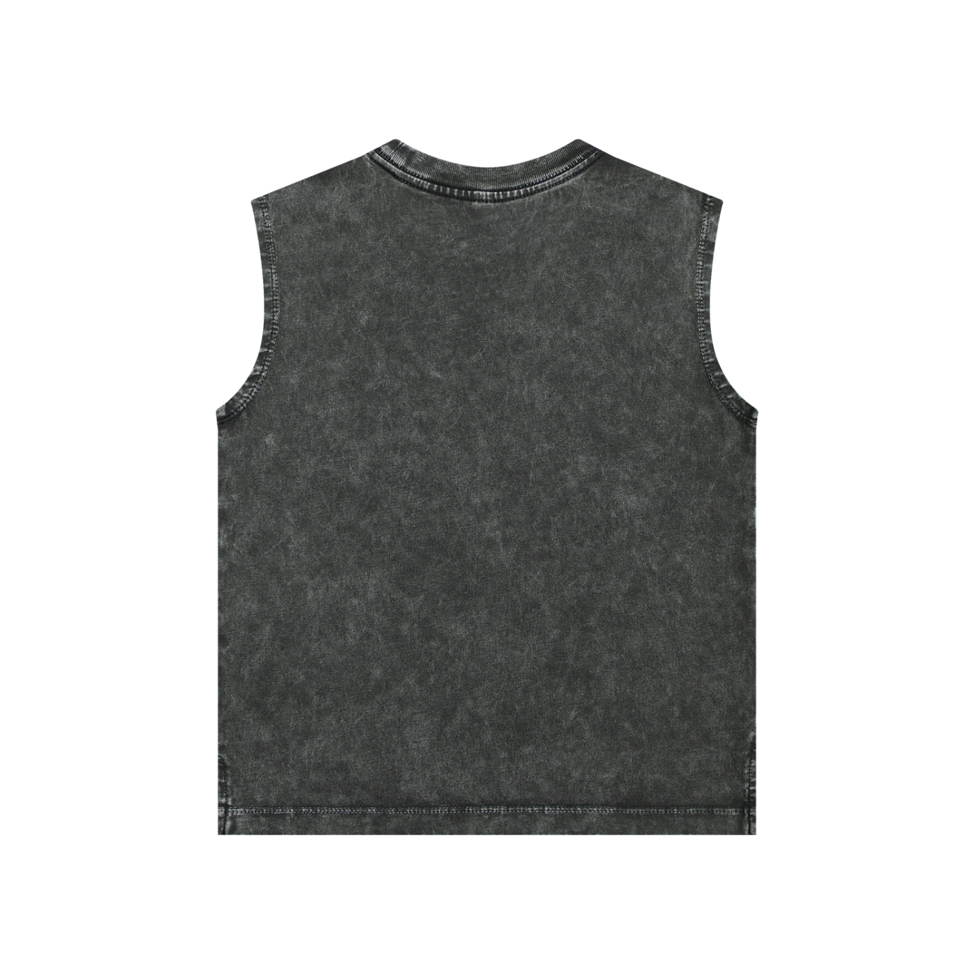 BLANKZ Kids' Snow Washed Tank Top — Dark Gray — back view