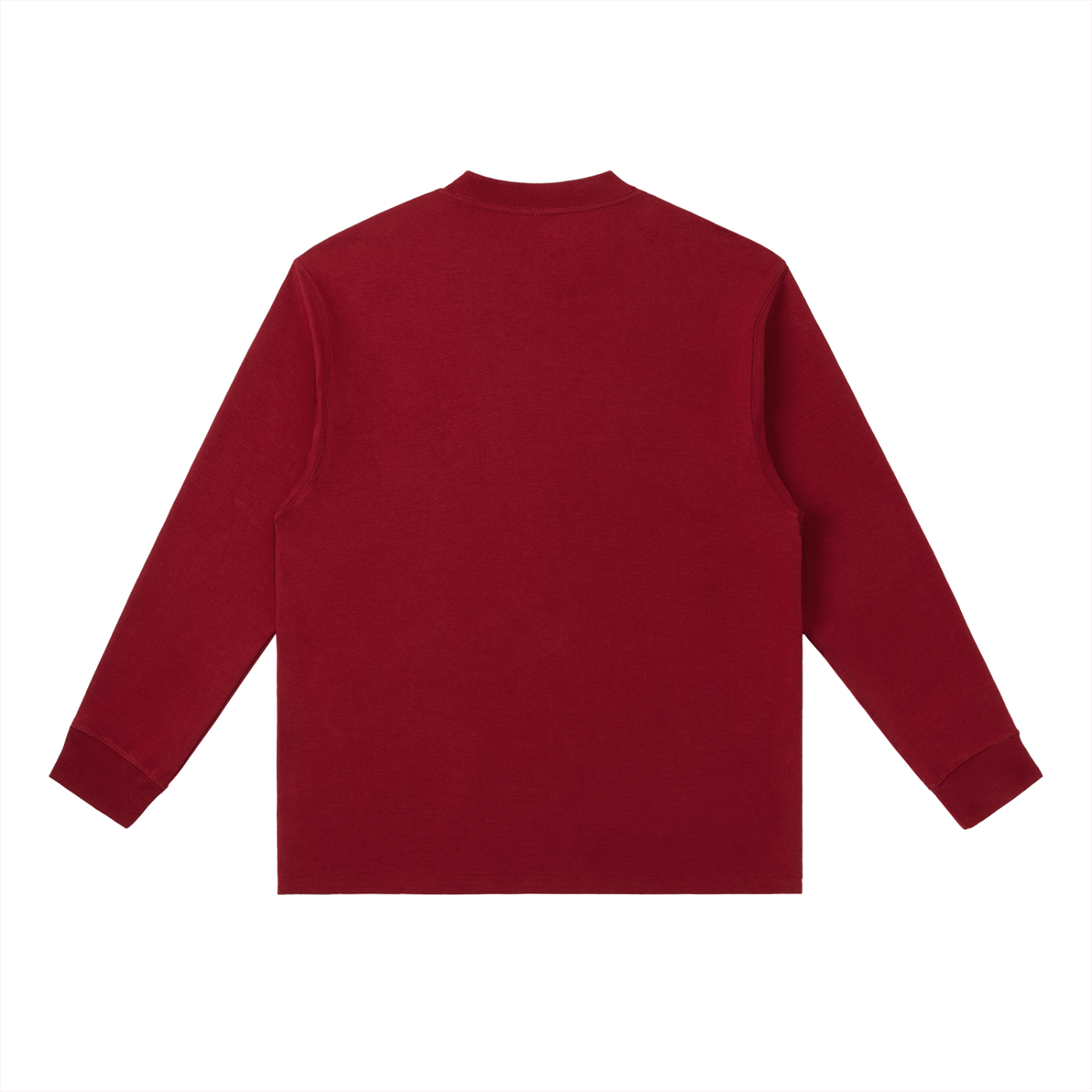 BLANKZ Everyday Long Sleeve 280 — Wine Red, back view