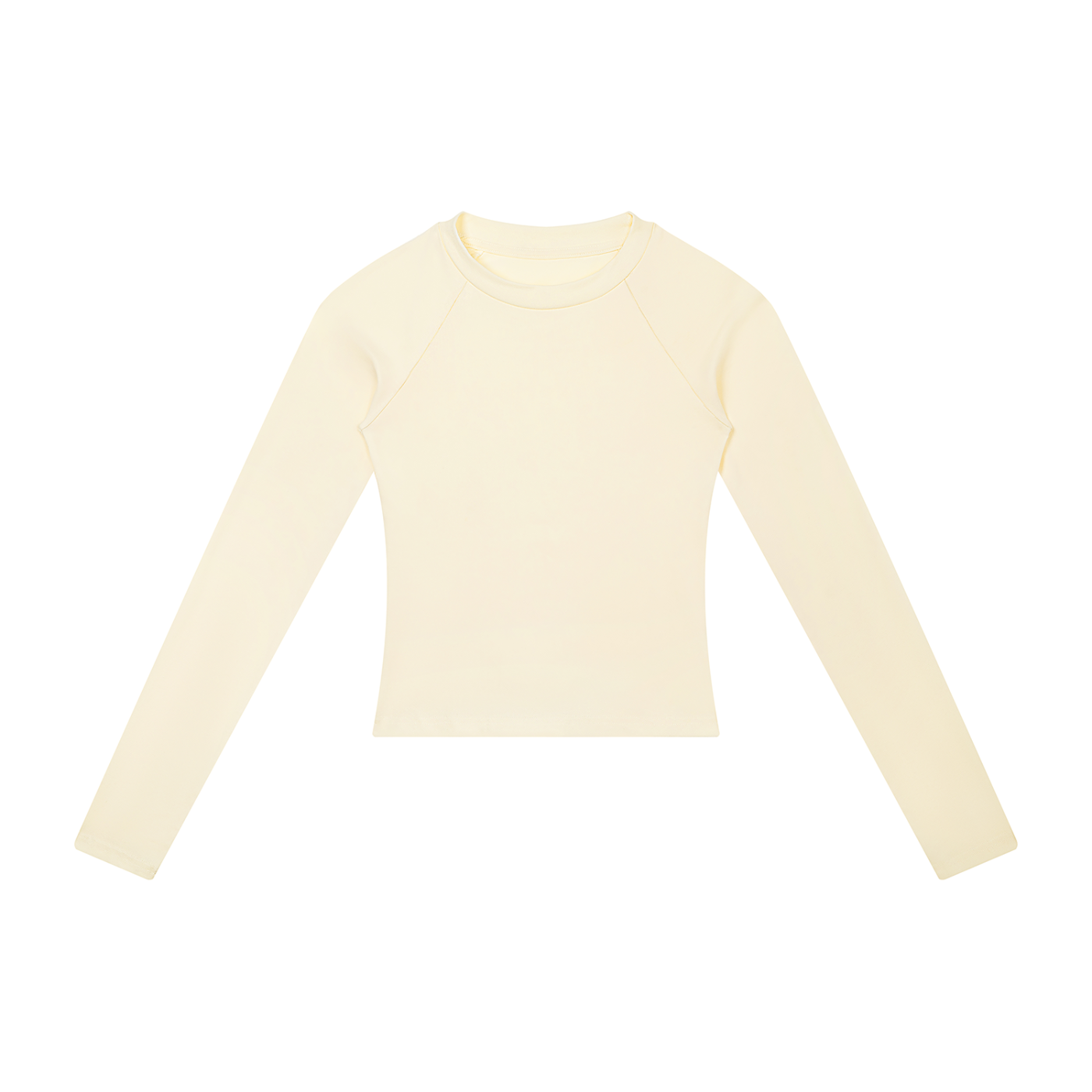 BLANKZ Slim Raglan Long Sleeve Tee — Apricot, front view