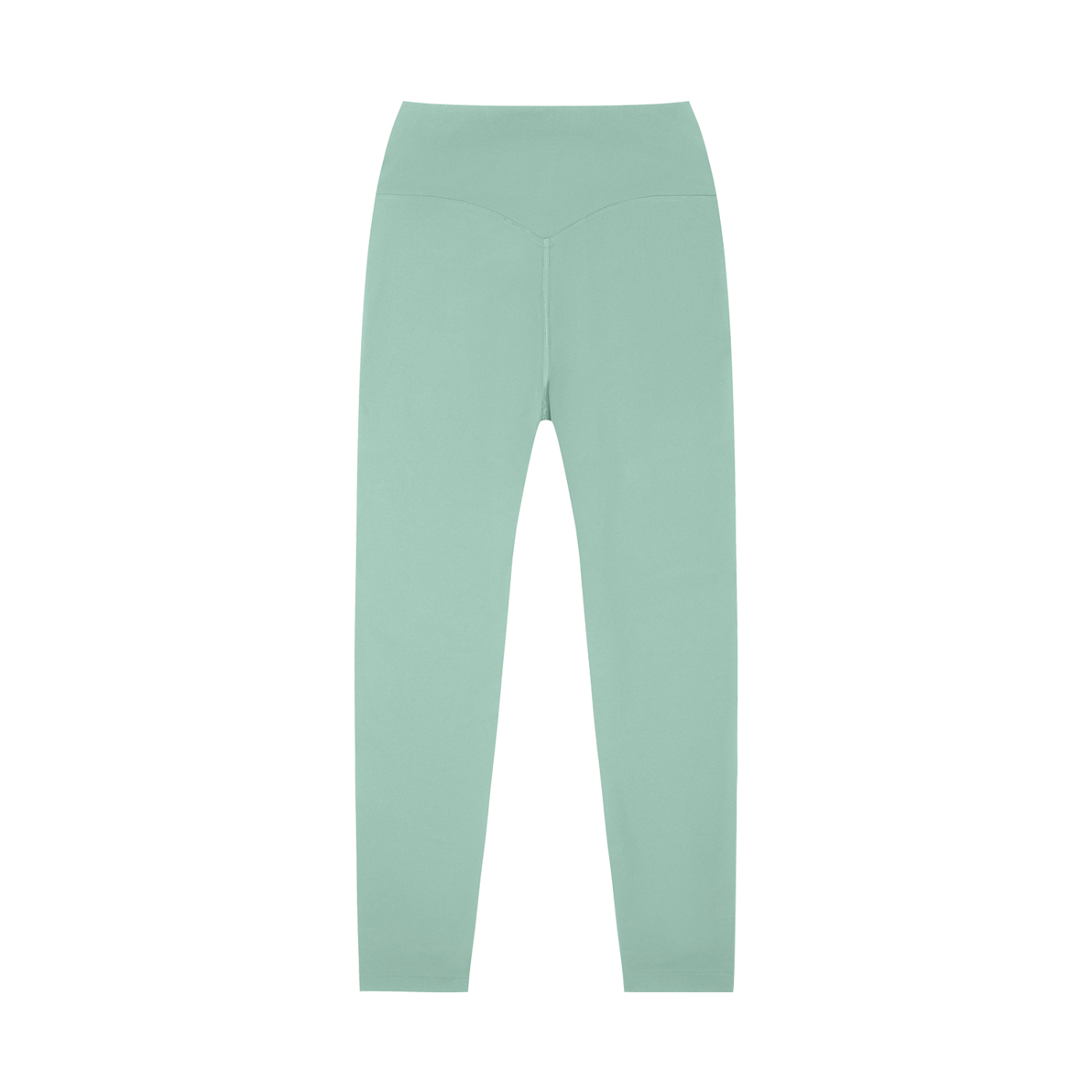 BLANKZ High-Waisted Yoga Leggings — Light Green, back view