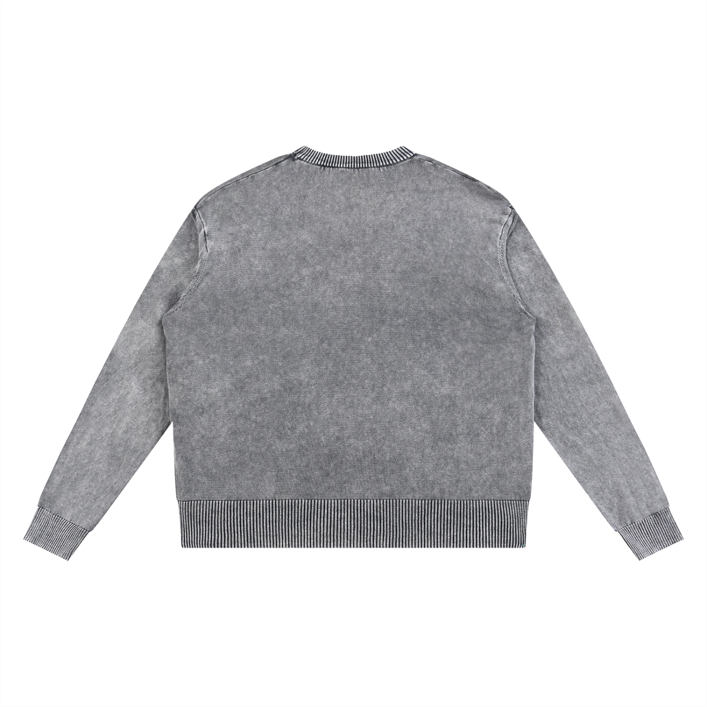 BLANKZ Mineral Crew Sweater — Gray — back view