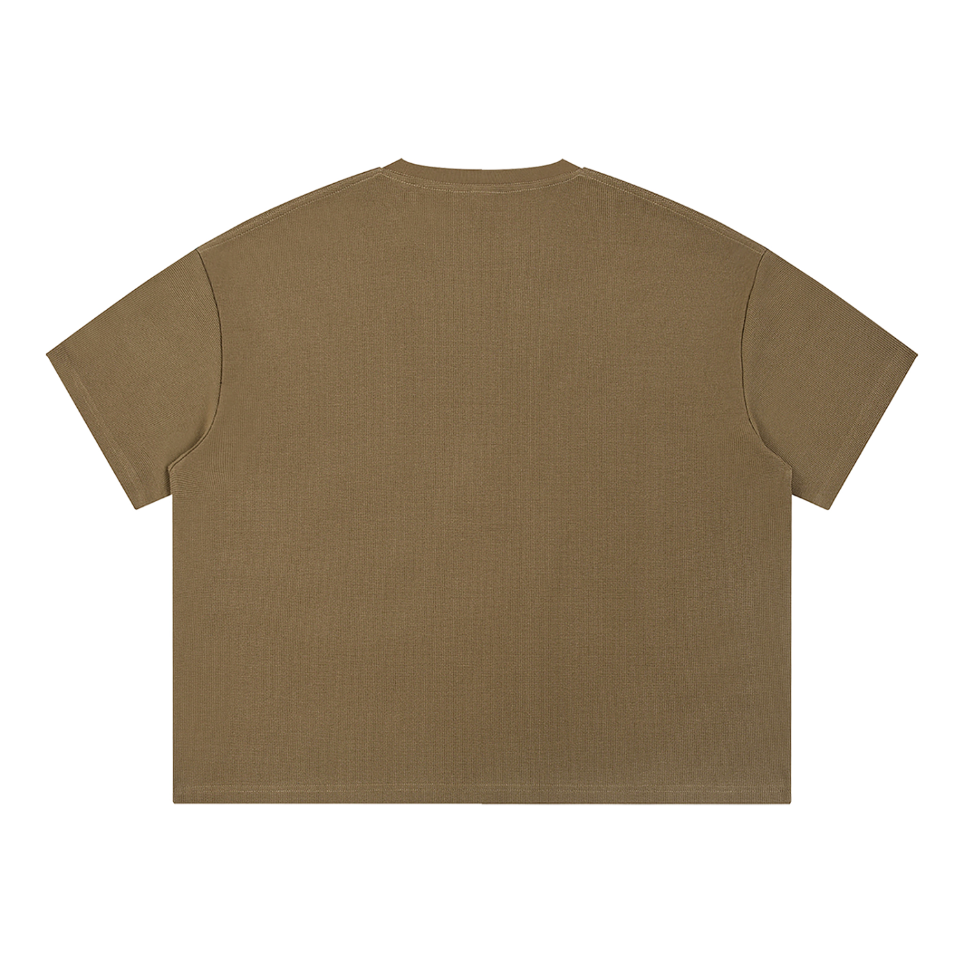 BLANKZ Waffle Box Tee — Coffee, back view