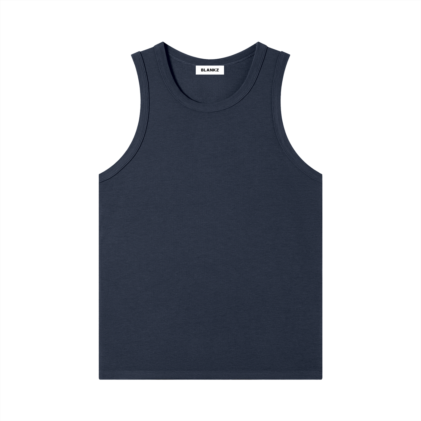BLANKZ Heavy Rib Tank — Royal Blue, front view