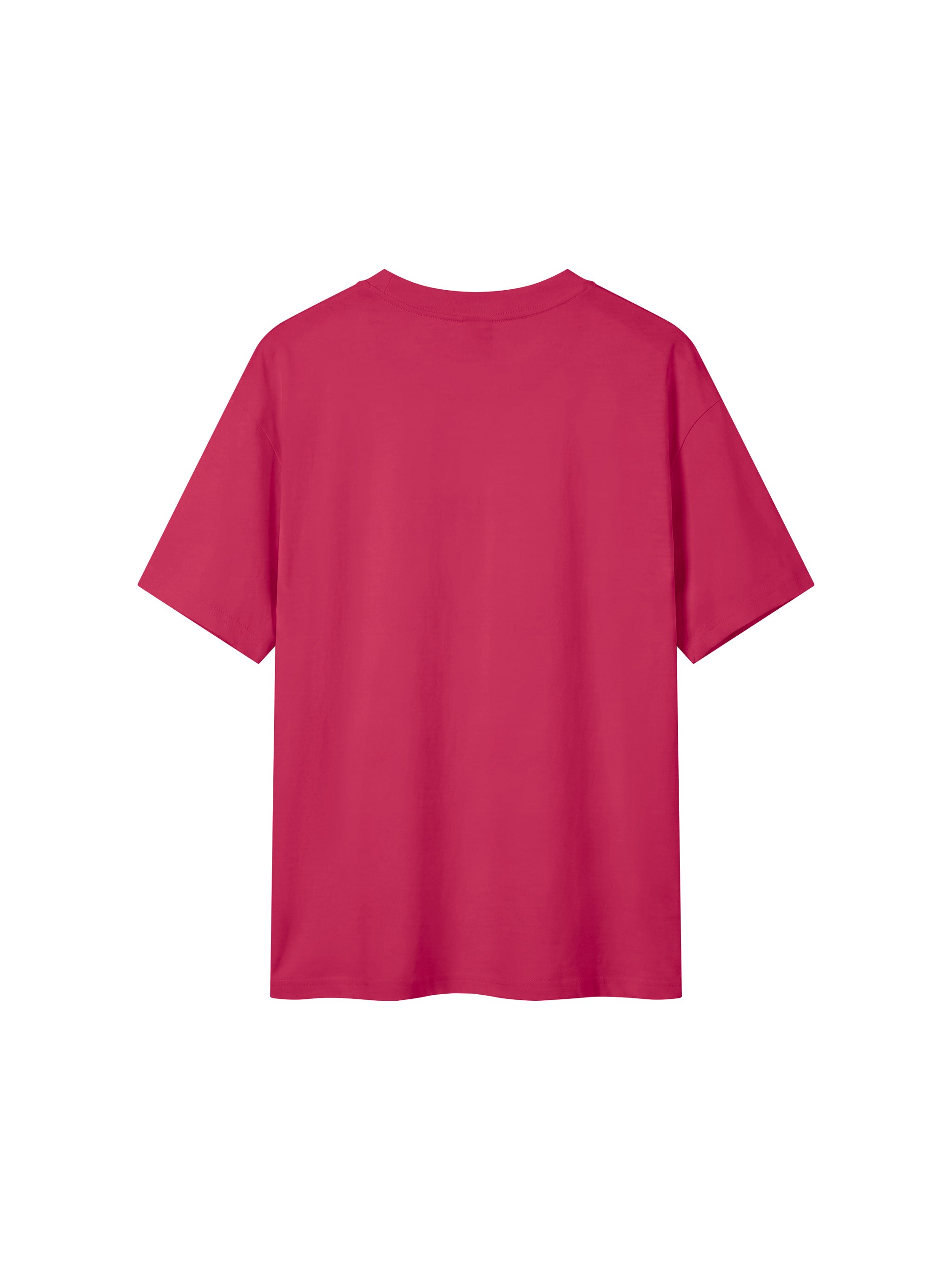 BLANKZ Everyday Cotton Tee — Rose Red, back view