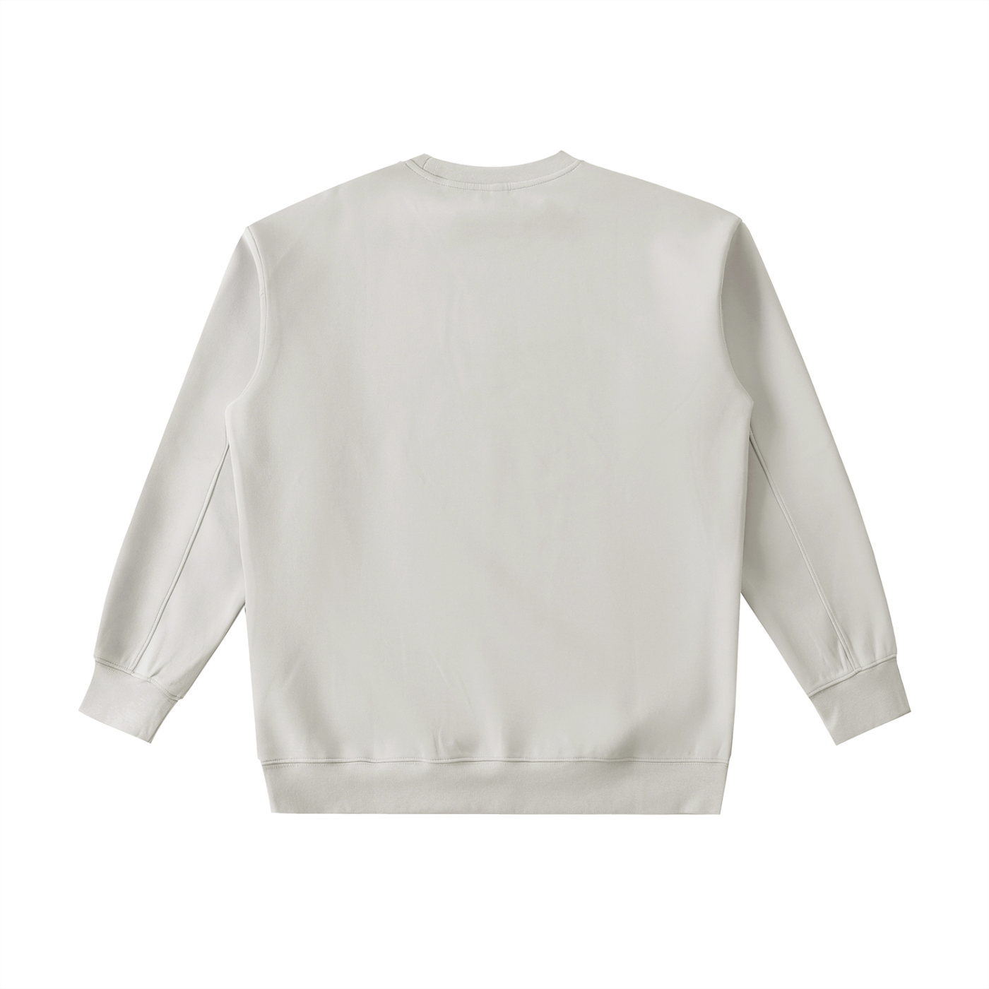 BLANKZ Essential Heavyweight Crewneck Sweatshirt — Gray, back view