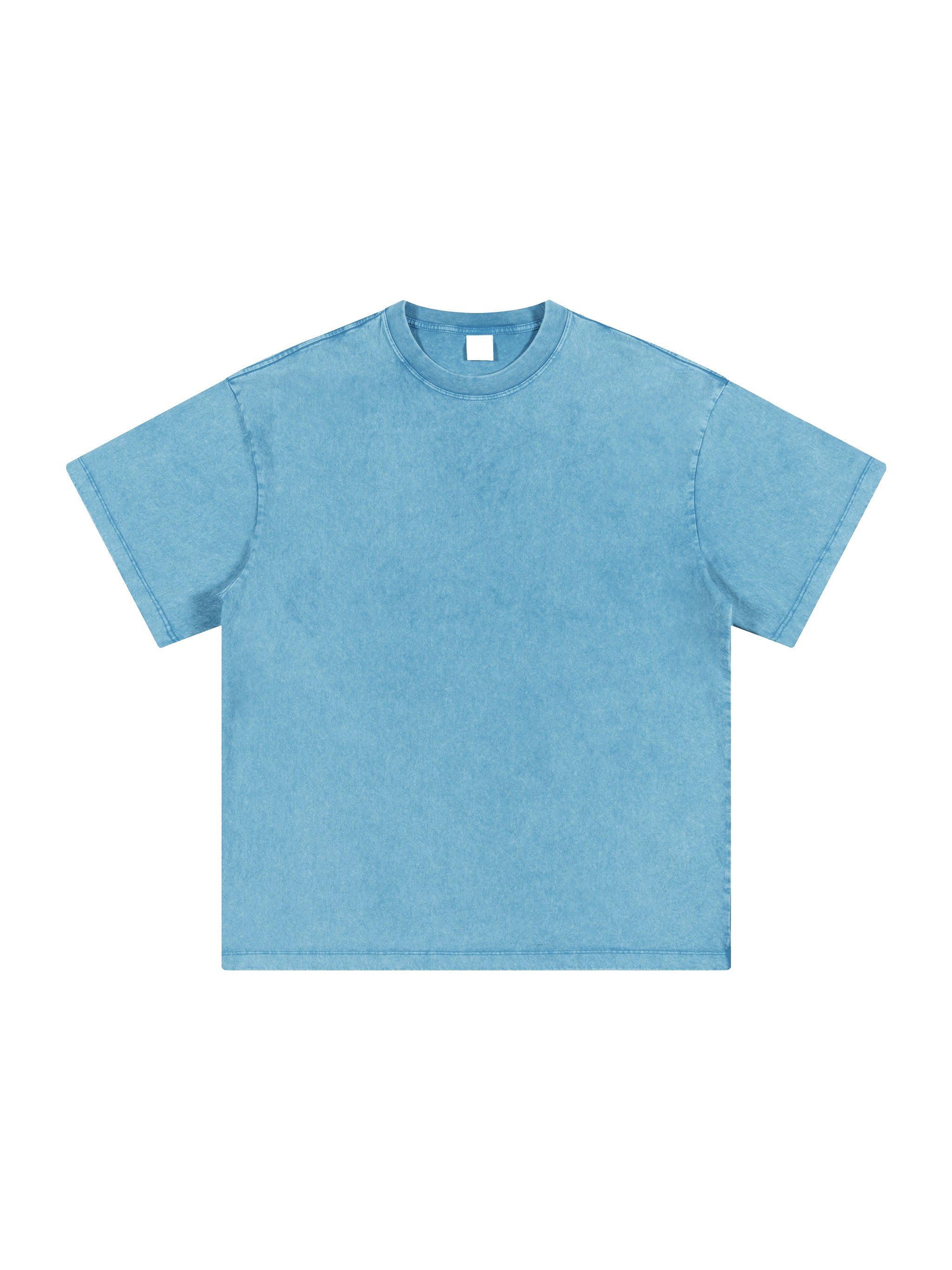 BLANKZ Snow Wash Cotton Tee — Sky Blue, front view