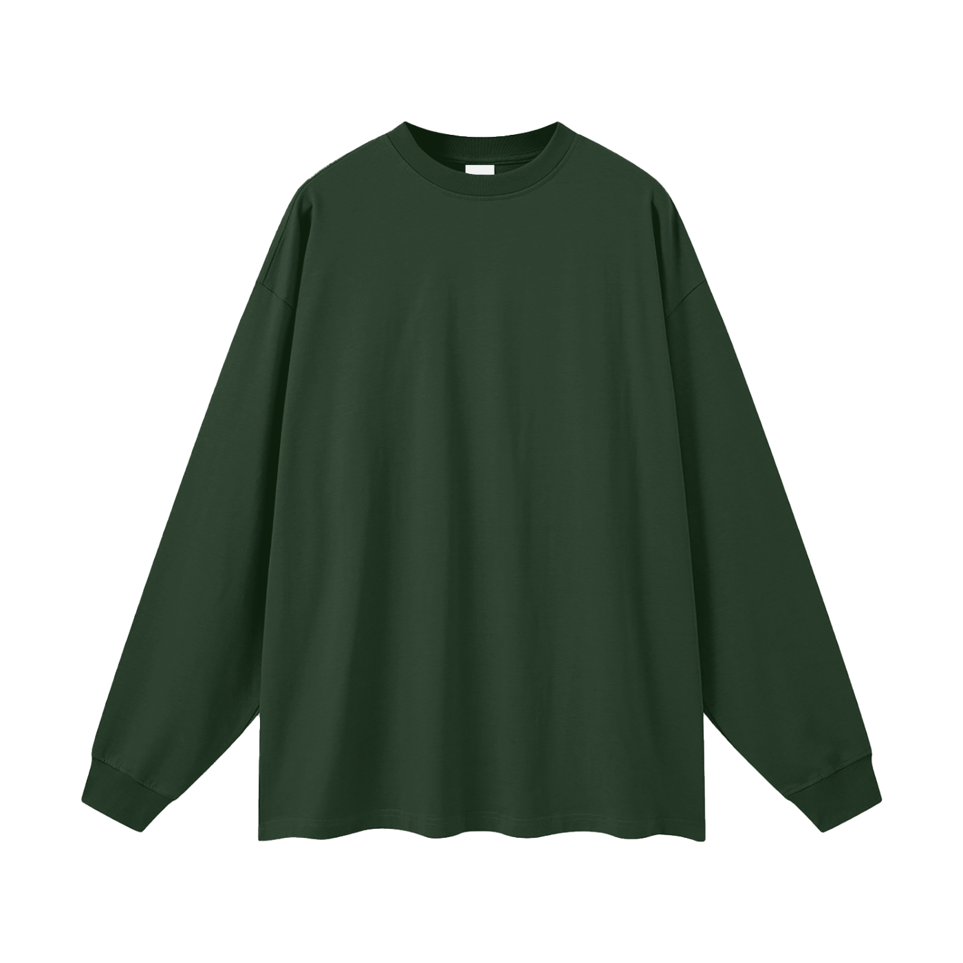 BLANKZ Oversized Long Sleeve 305 — Blackish Green — front view