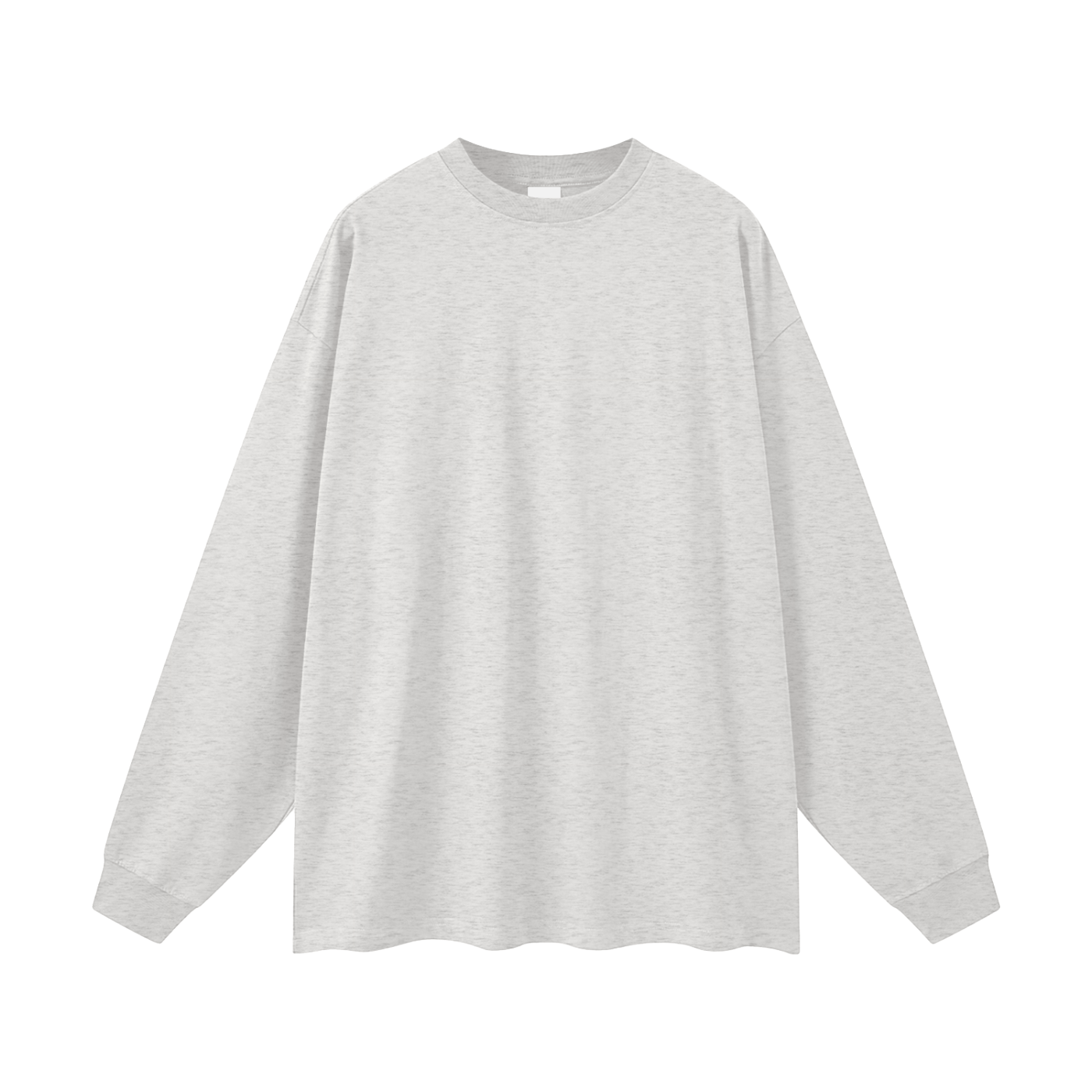 BLANKZ Oversized Long Sleeve 305 — Oat Gray — front view