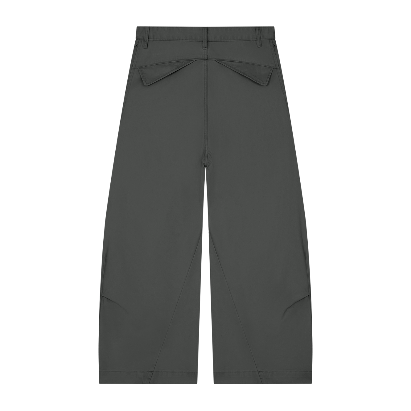 BLANKZ Structured Barrel Trouser — Dark Gray, back view