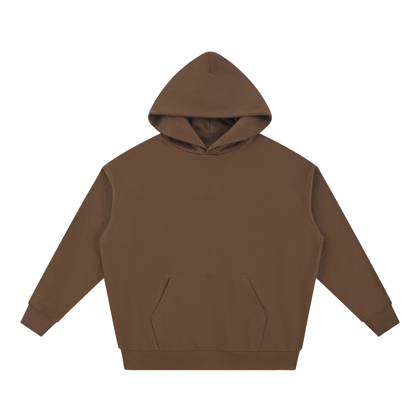 BLANKZ Essential Heavyweight Hoodie — Coffee, front view