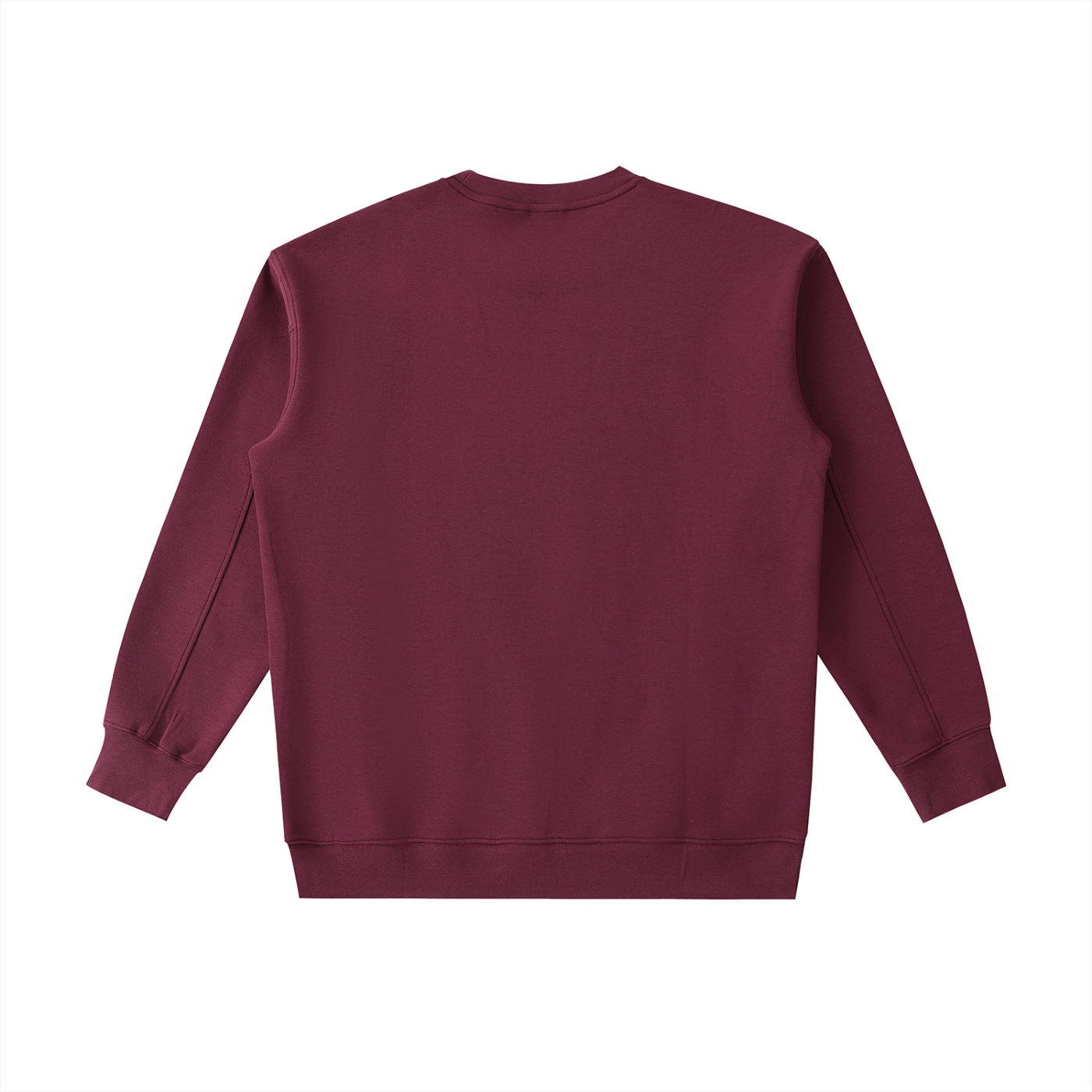 BLANKZ Essential Heavyweight Crewneck Sweatshirt — Dull Red, back view