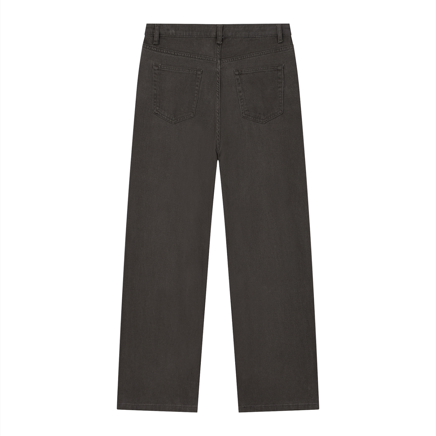 BLANKZ Washed Straight Jean — Dark Gray, back view