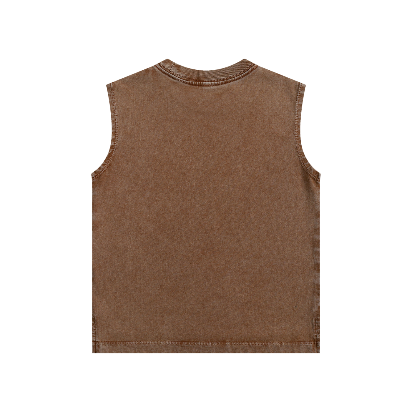 BLANKZ Kids' Snow Washed Tank Top — Coffee — back view